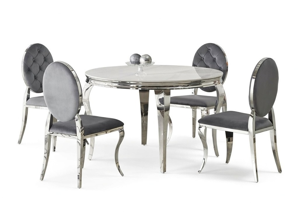 Söögitoakomplekt Houston 1828 (Valge marmor + Hall)