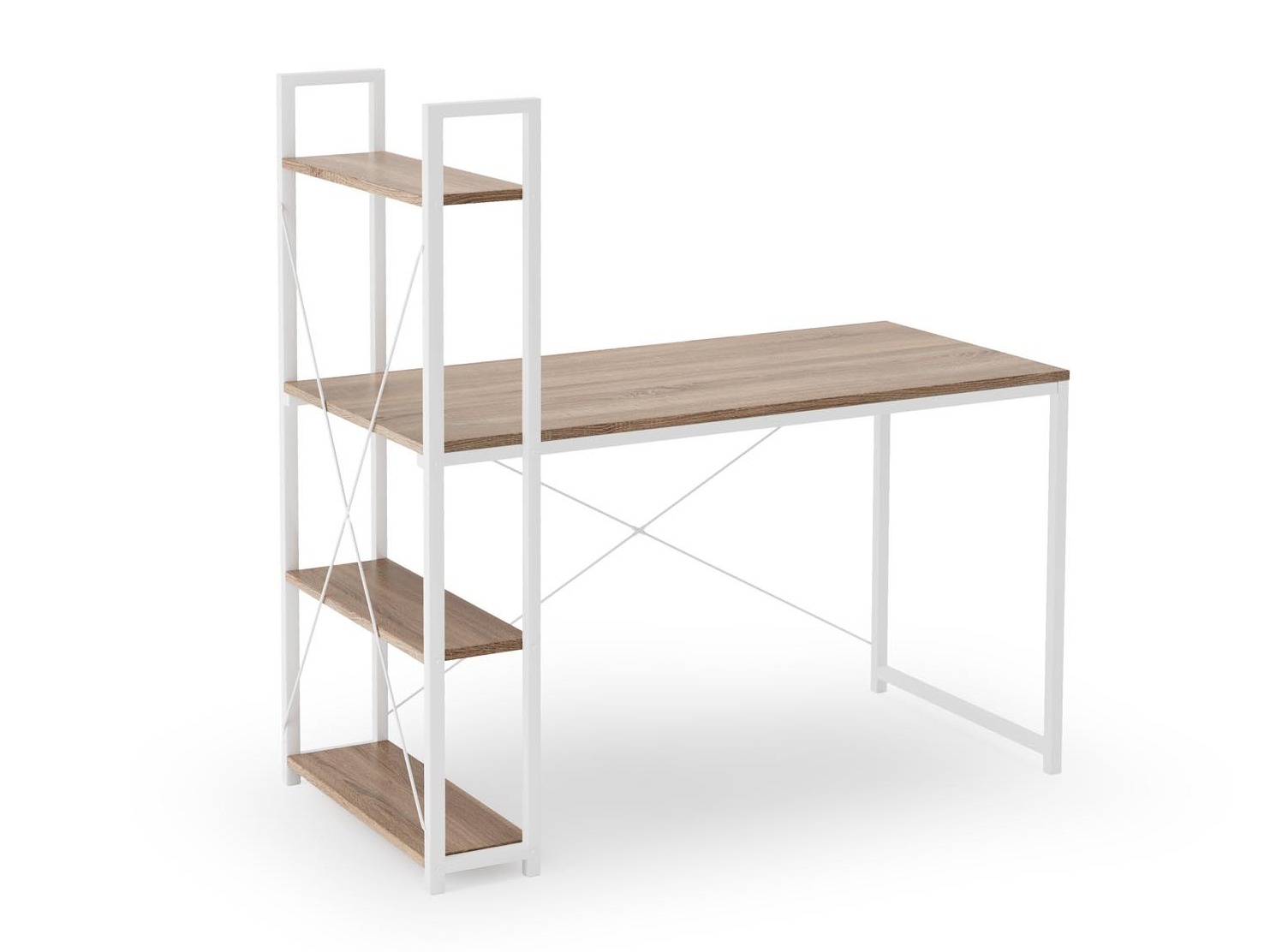 Kirjutuslaud Houston 1888 (Sonoma tamm + Valge)