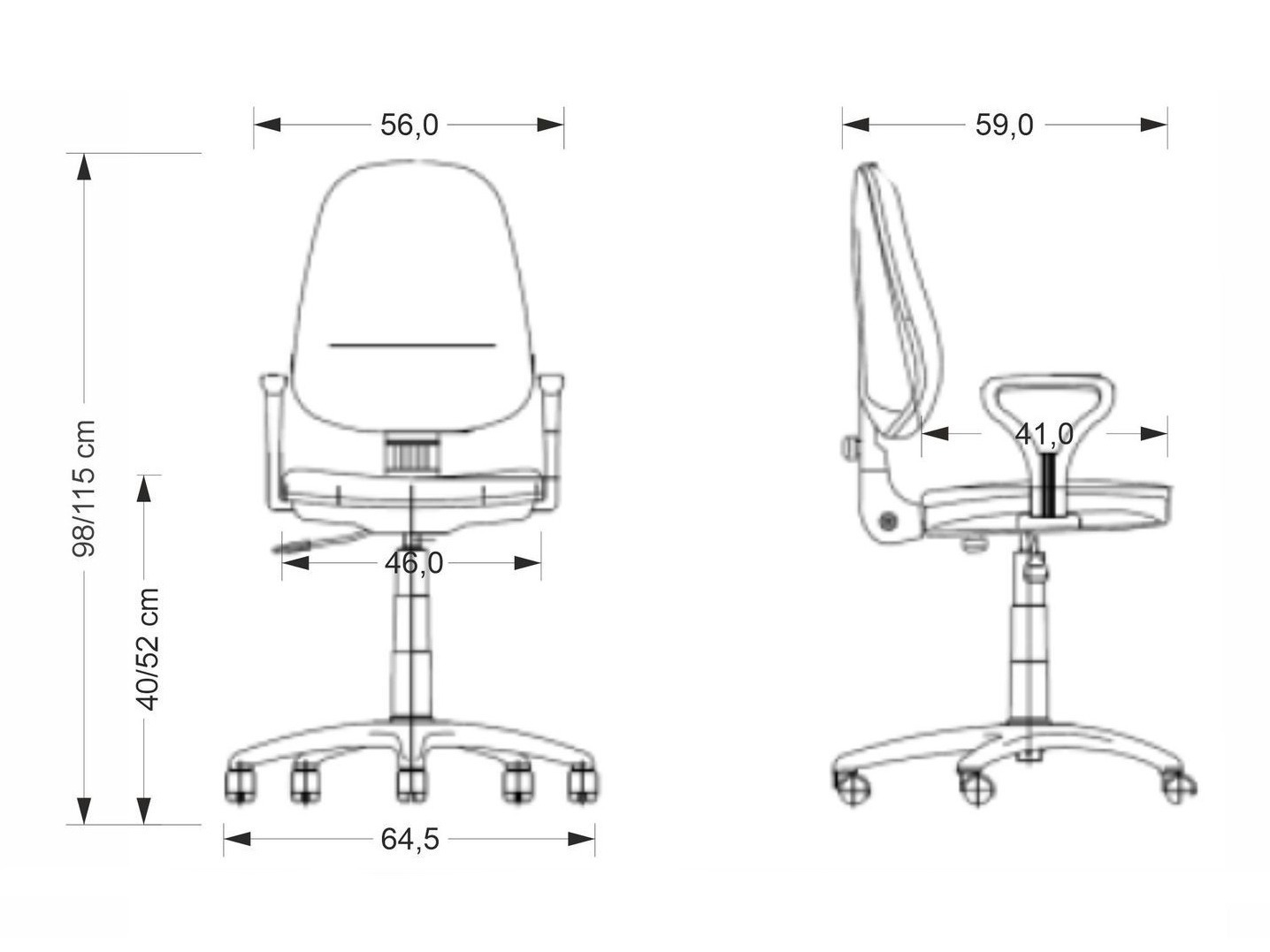 Kontoritool Houston 152 (Must)