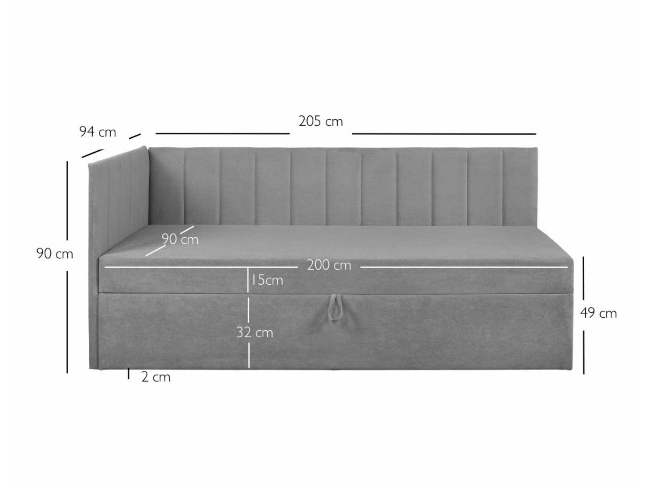 Voodi Durham 106 (Velvet 2972)