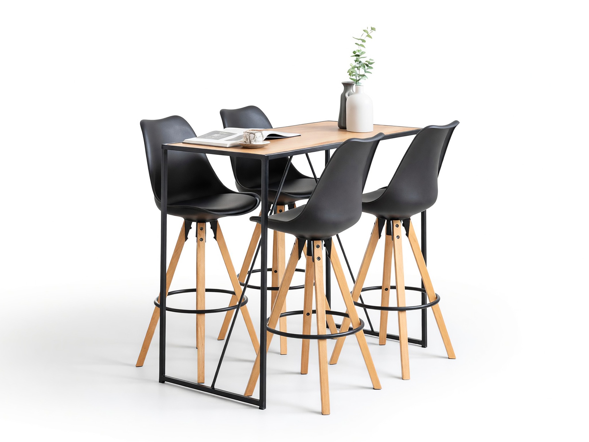 Söögitoakomplekt Norsica 517 (Must + Ere puit)