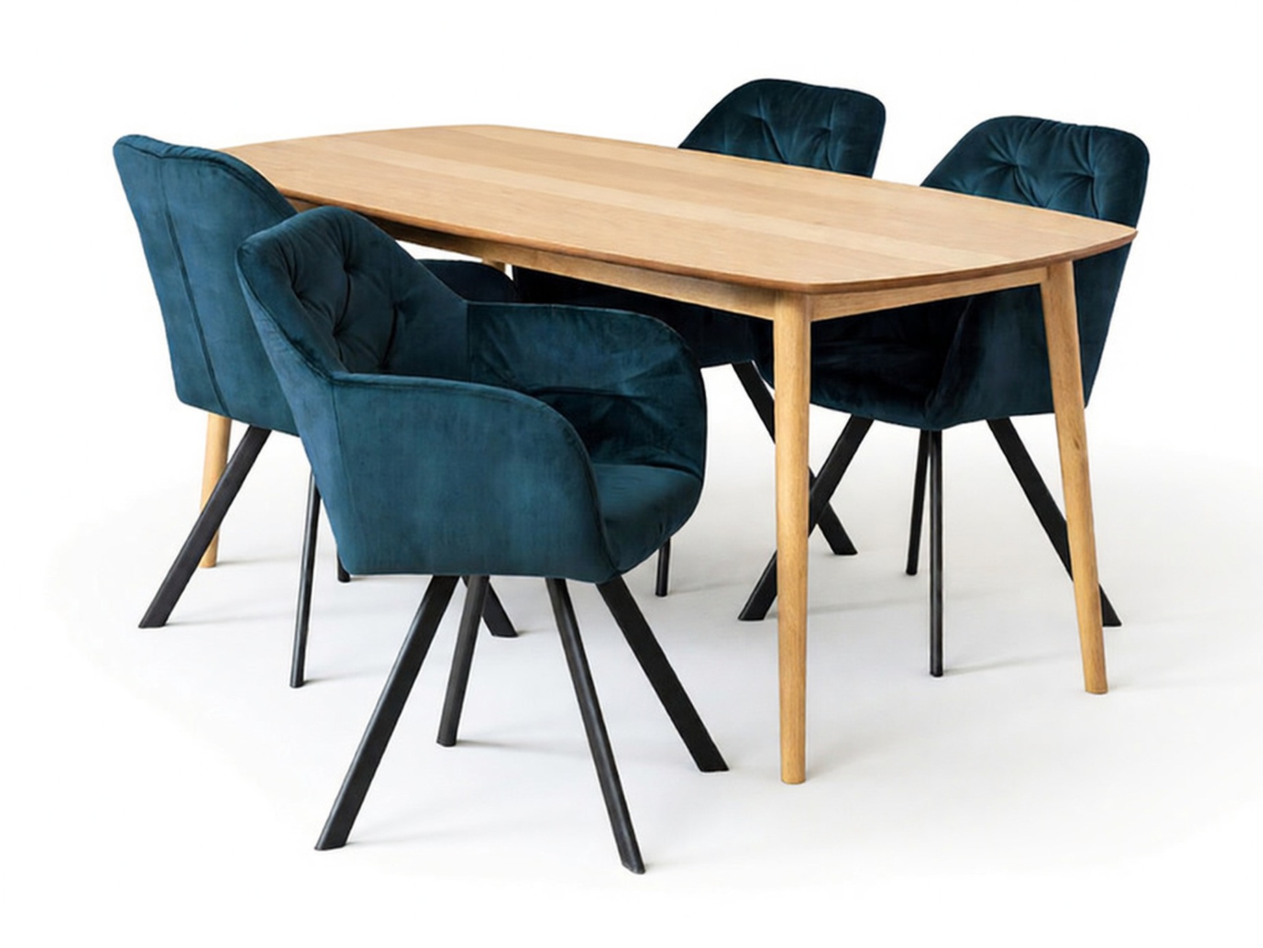 Söögitoakomplekt Norsica Daltea 117 (Tumesinine + Must)