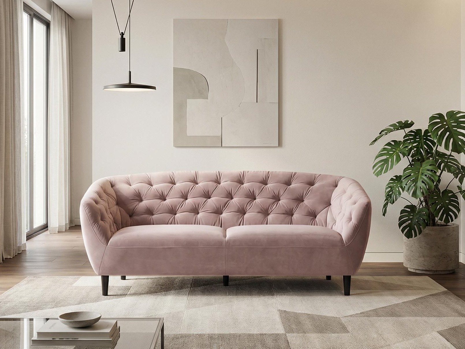 Chesterfield diivan Norsica 232 (Dusty roosa)