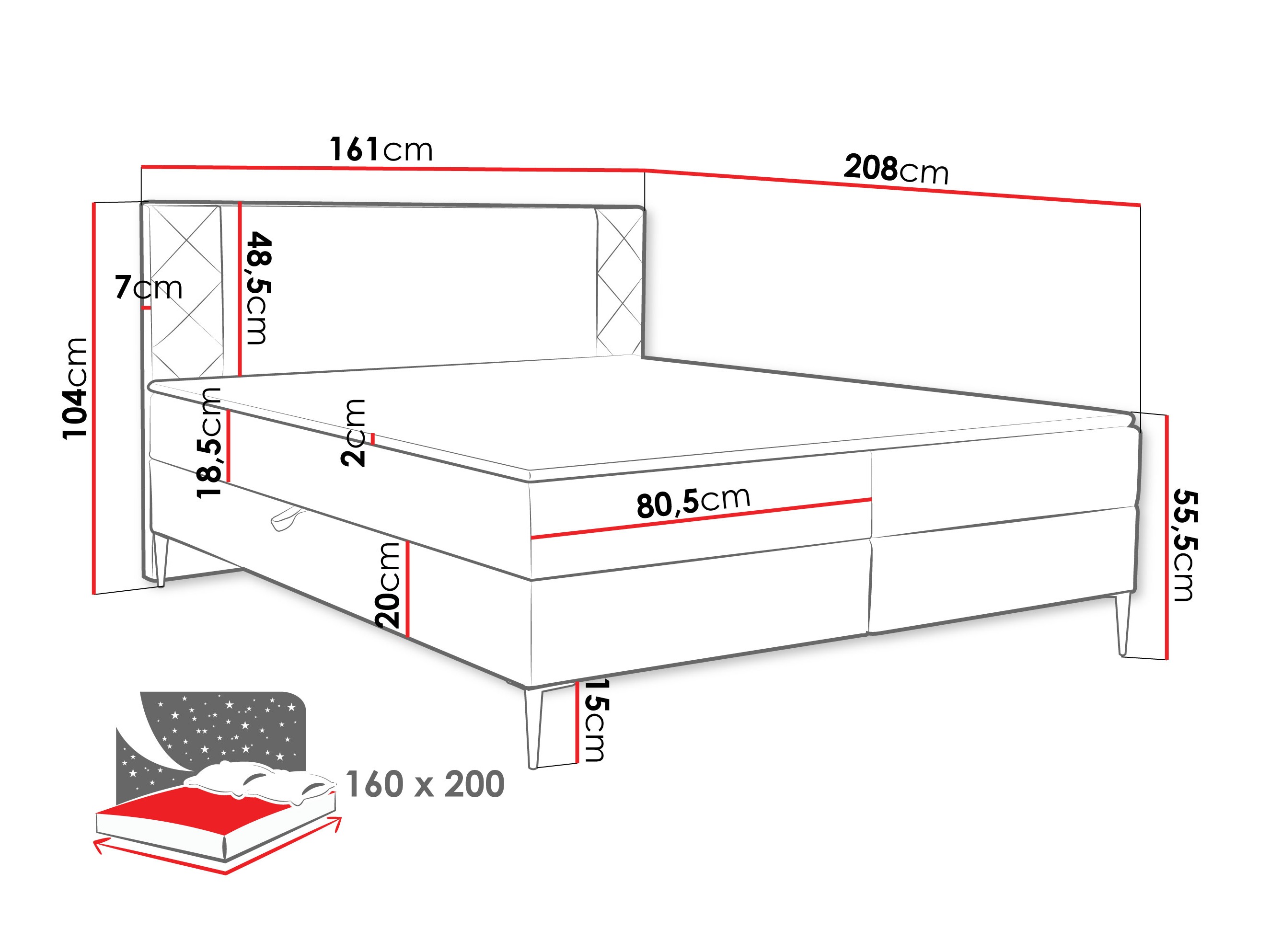 Kontinentaalvoodi Providence 200 (Polo 872)