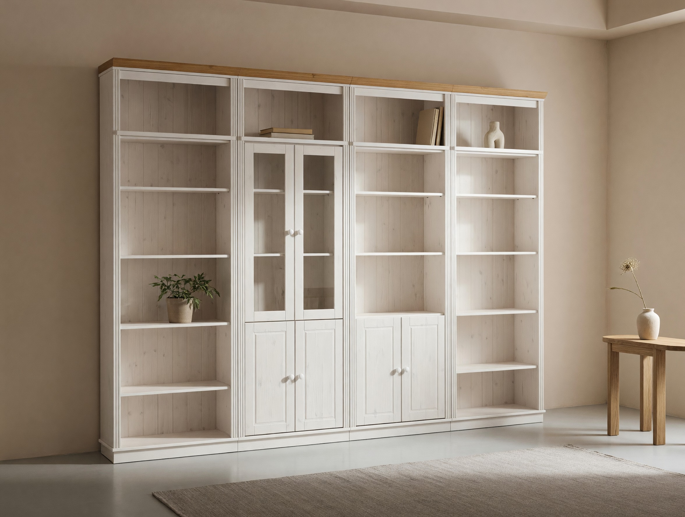 Riiulikomplekt Saltoro 112 (Valge + Mee tamm)