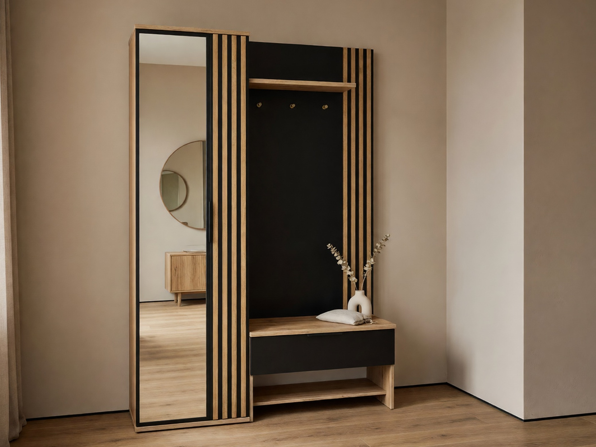 Esikukomplekt Honolulu 161 (Must + Wotani tamm)