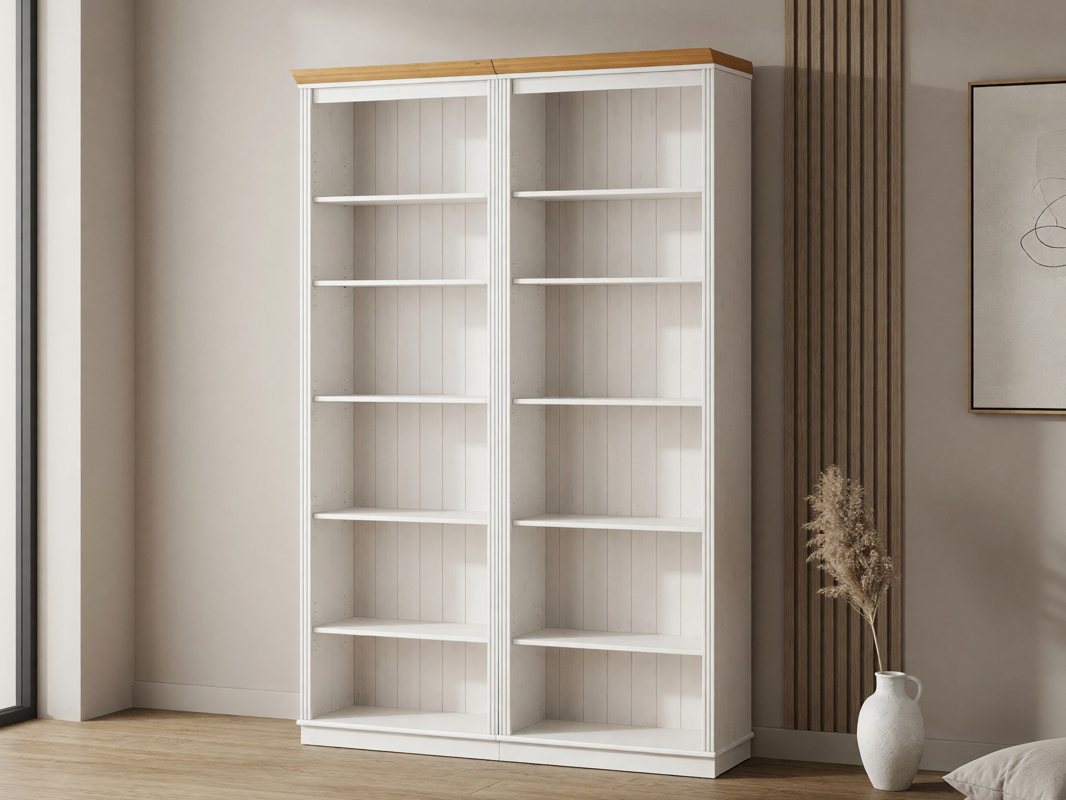 Riiulikomplekt Saltoro 116 (Valge + Mee tamm)