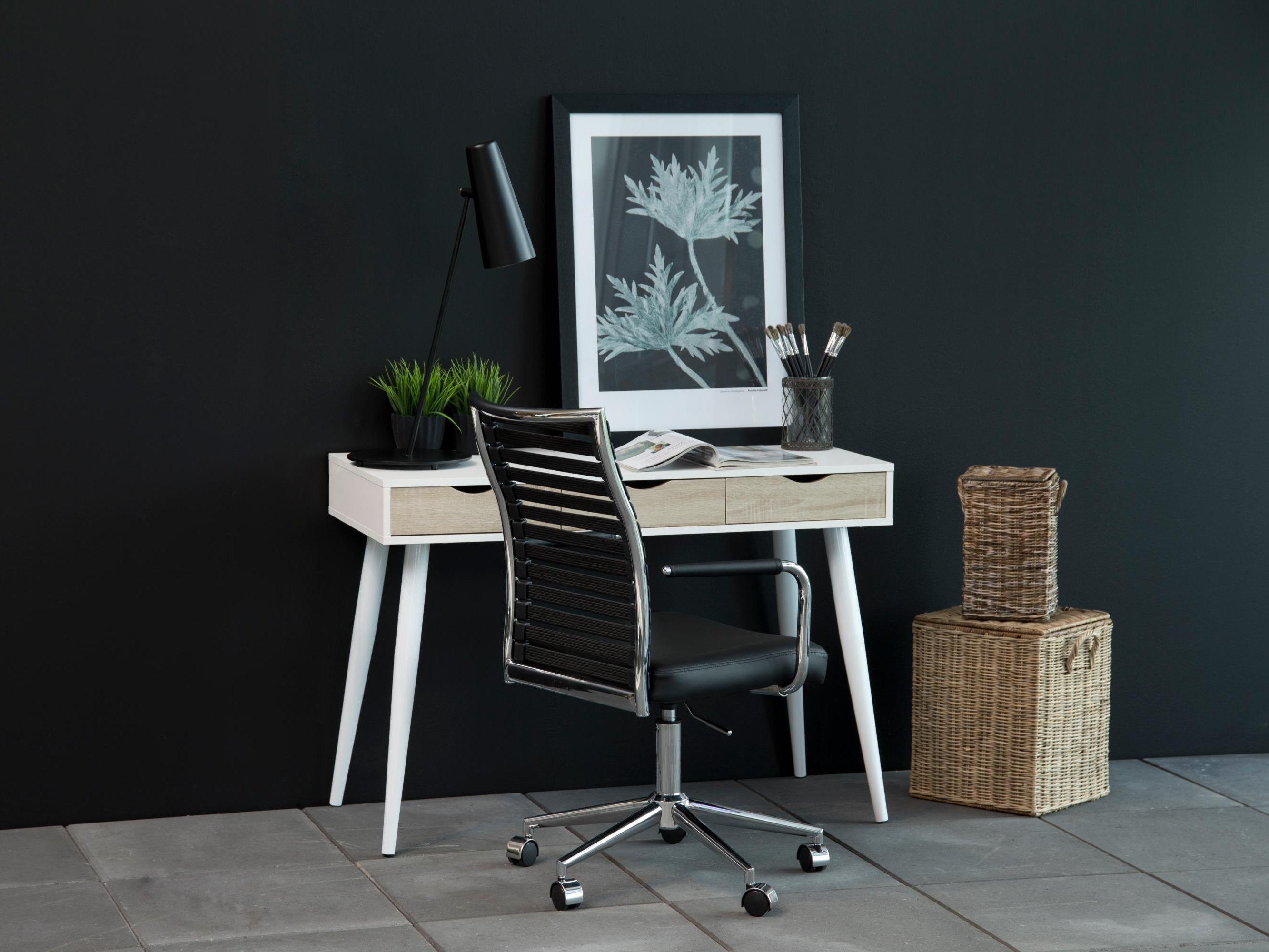 Kirjutuslaud Norsica 113 (Valge + Tamm)