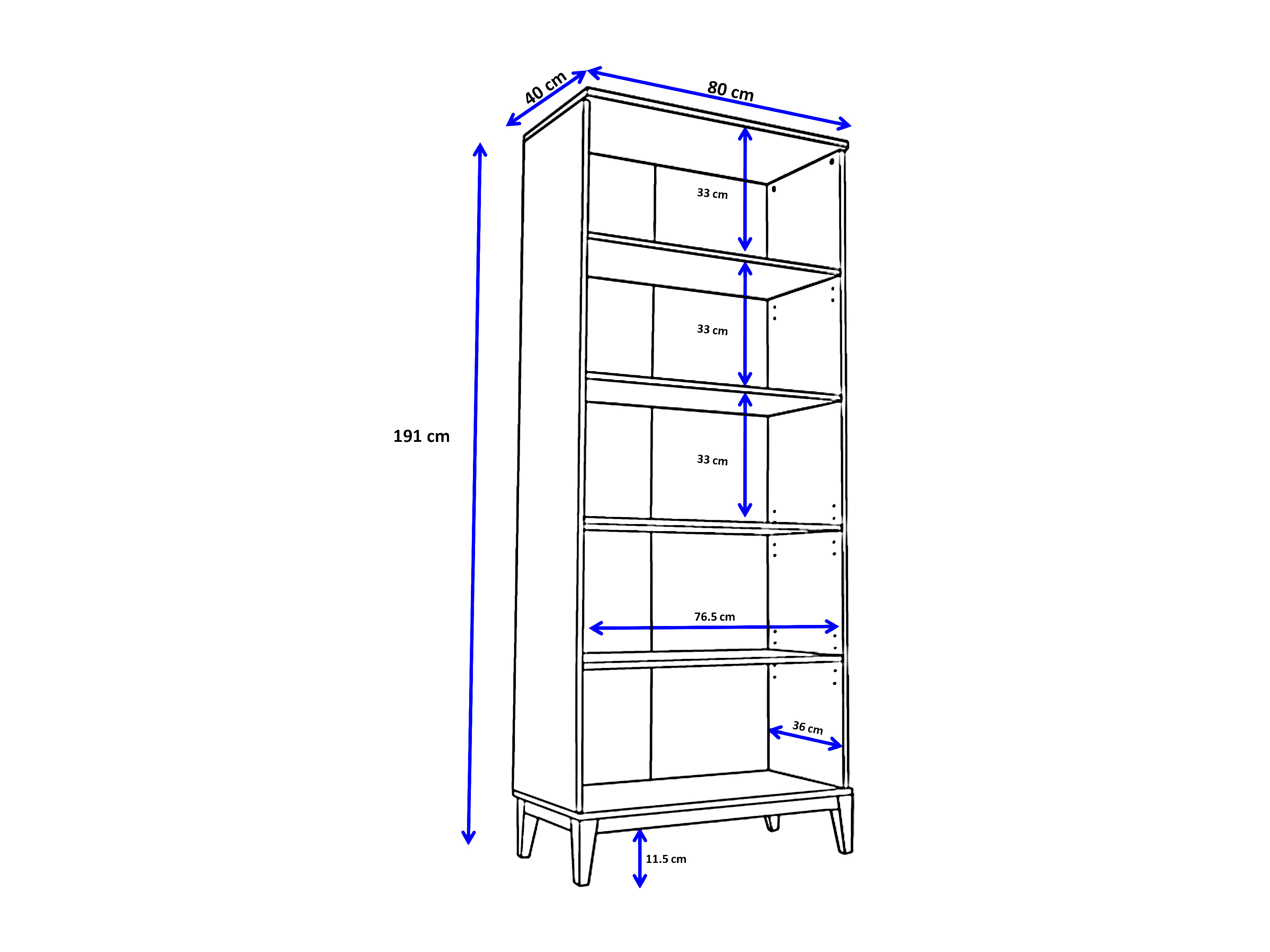 Riiul Felmelo 101 (Valge + Wotani tamm)