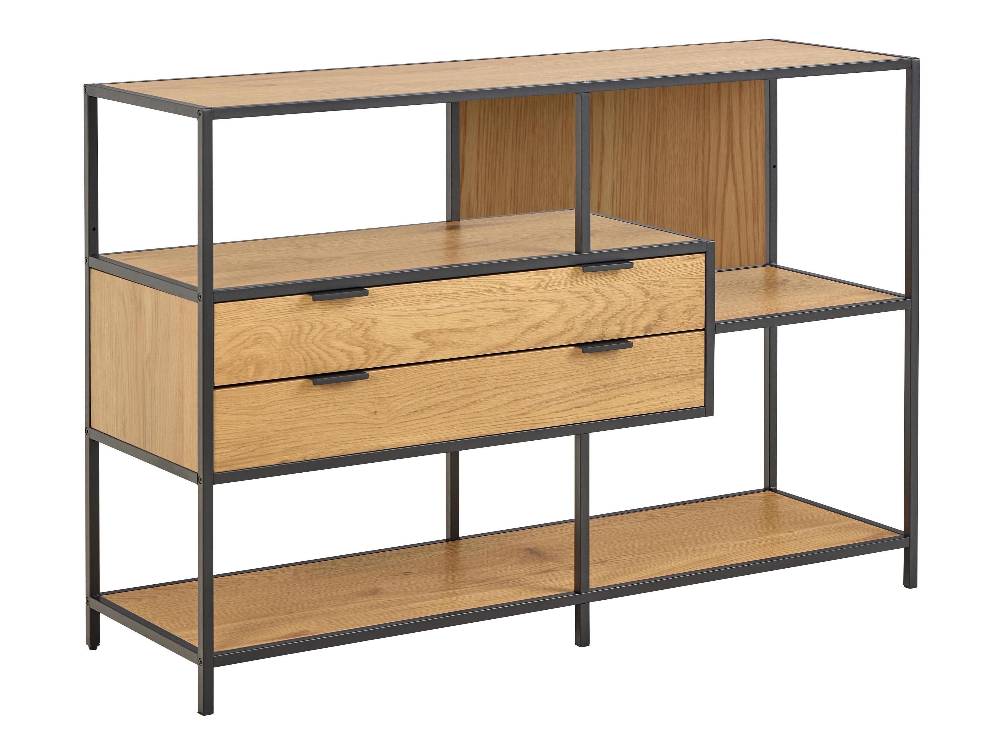 Riiul Norsica Sevferi 183 (Must + Wild Oak)