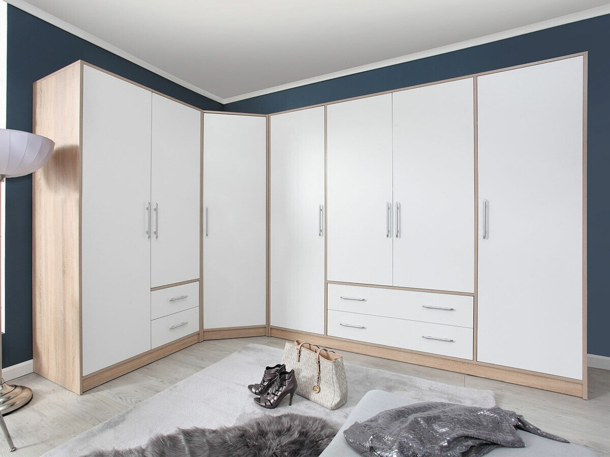 Riidekapp Cavmero 101 (Sonoma tamm + Valge)