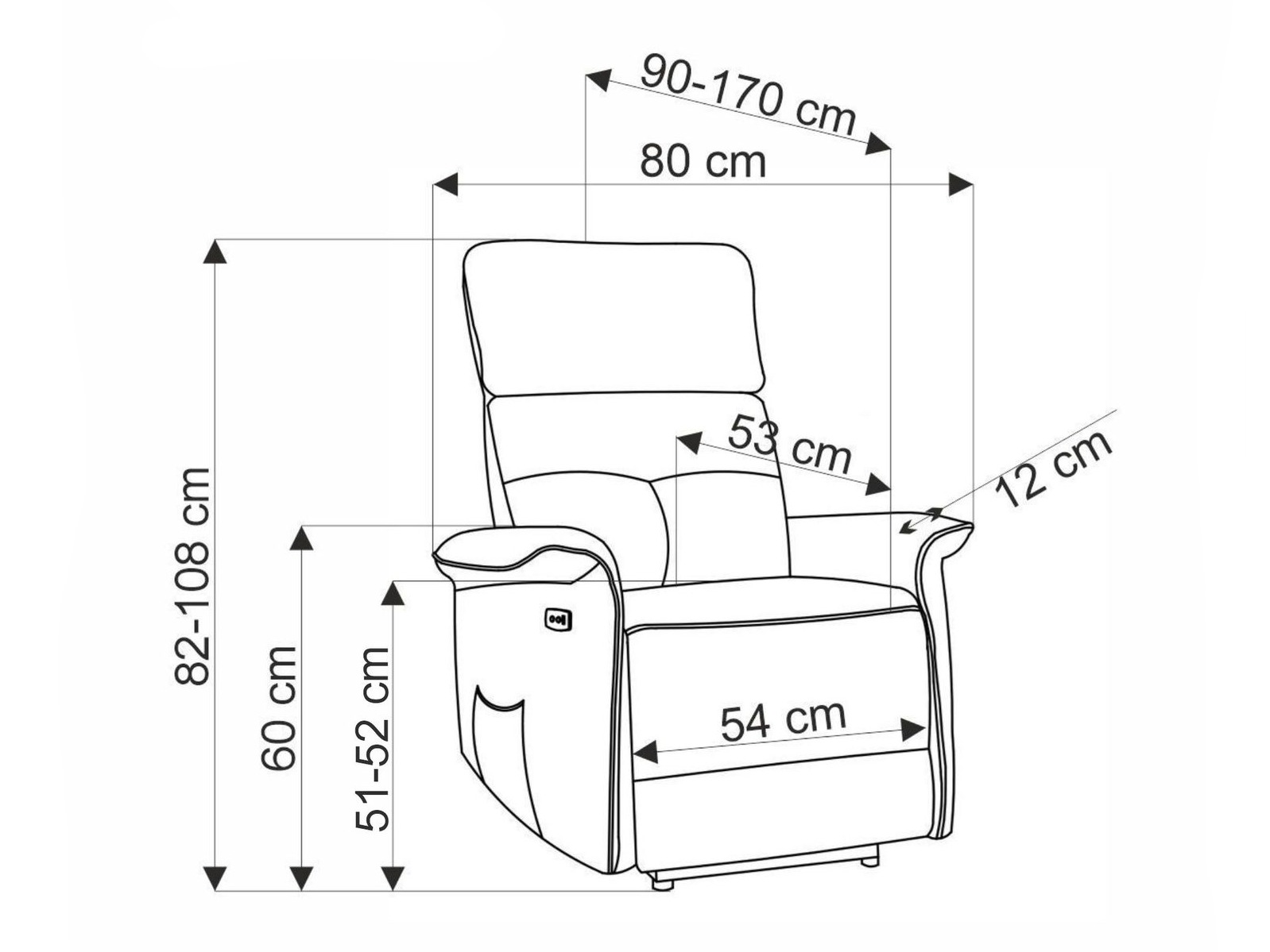 Tugitool recliner Houston 1979 (Beež)
