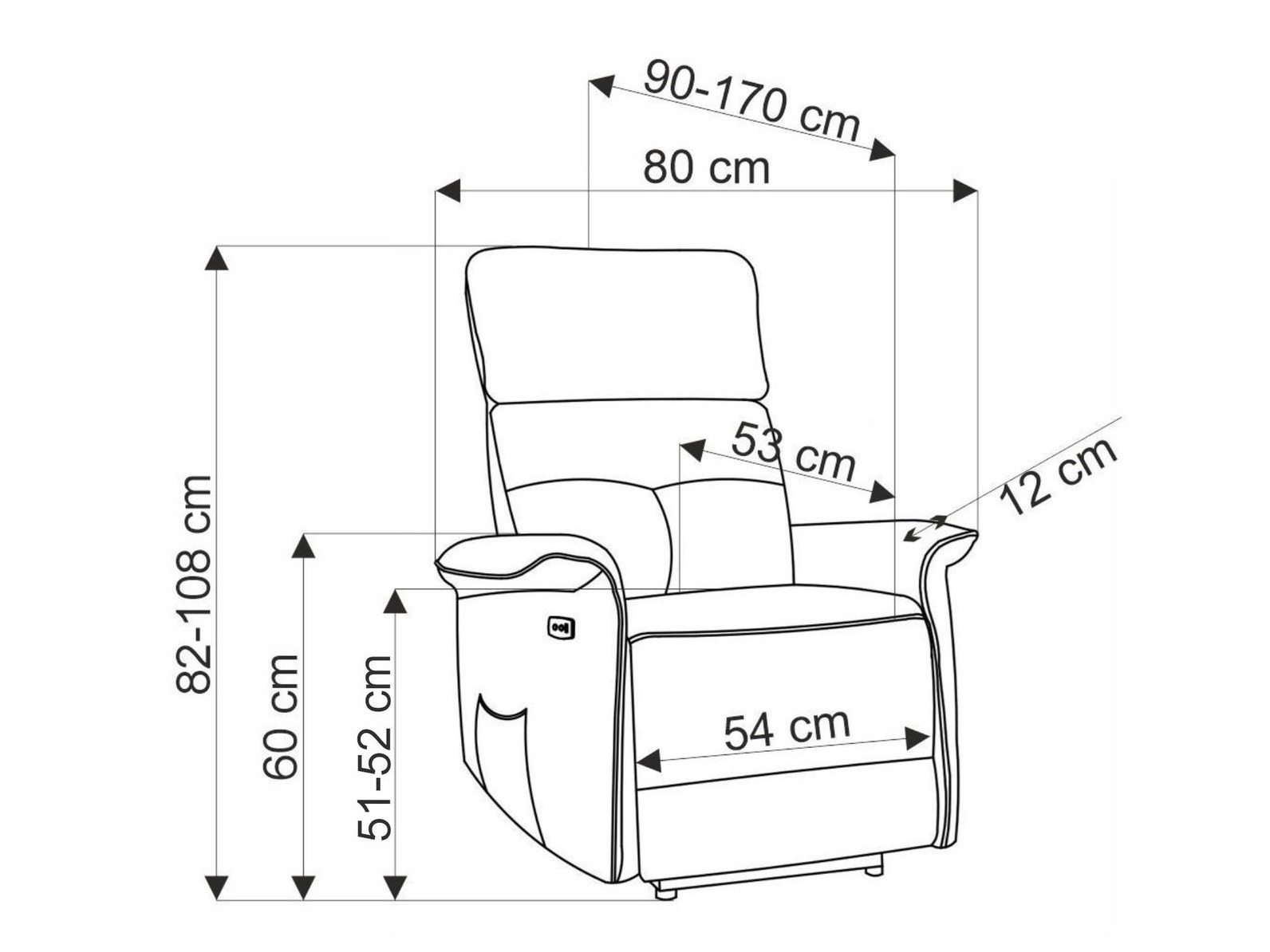 Tugitool recliner Houston 1979 (Roheline)