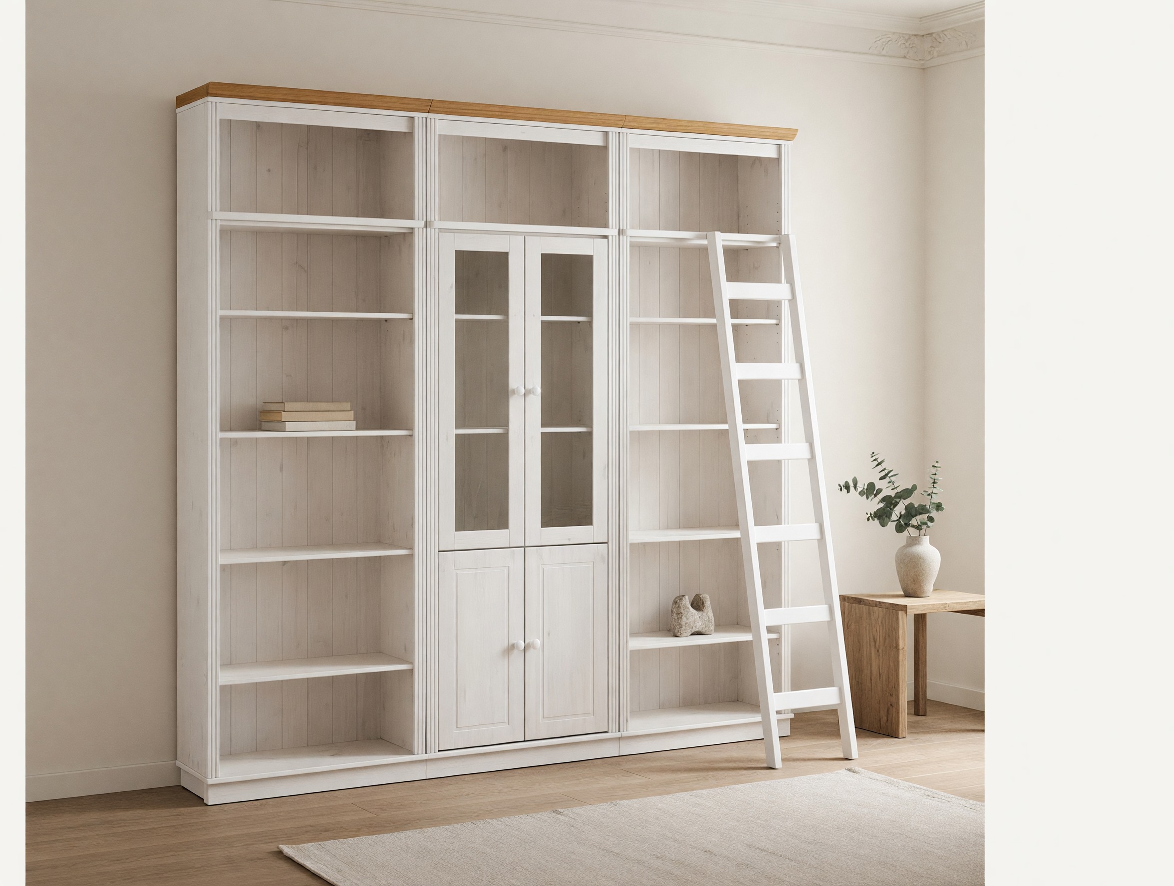 Riiulikomplekt Saltoro 126 (Valge + Mee tamm)