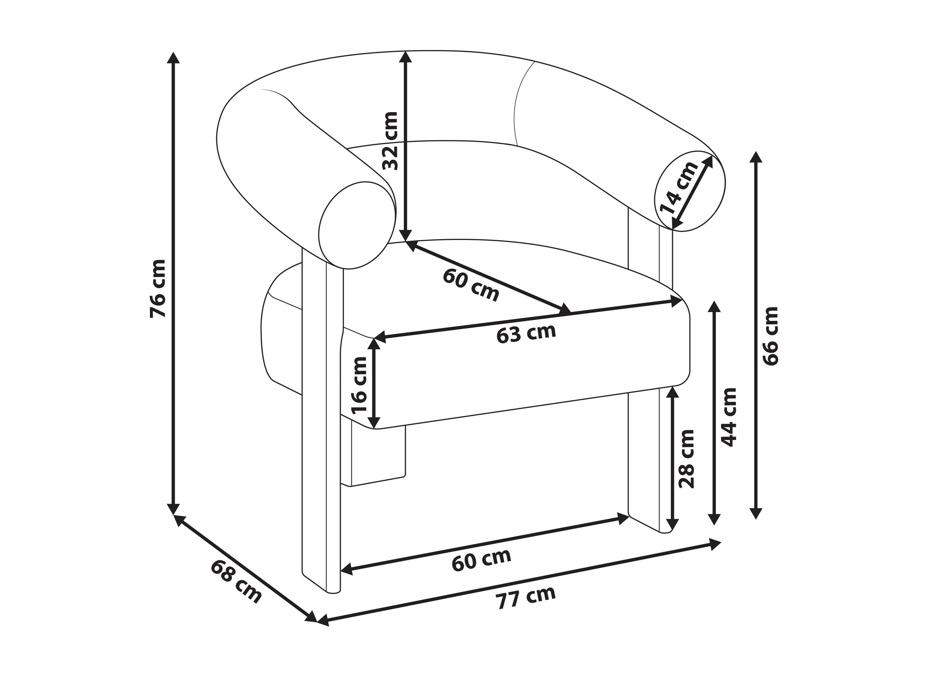 Tugitool Berwyn 3264 (Valge + Tumepruun)