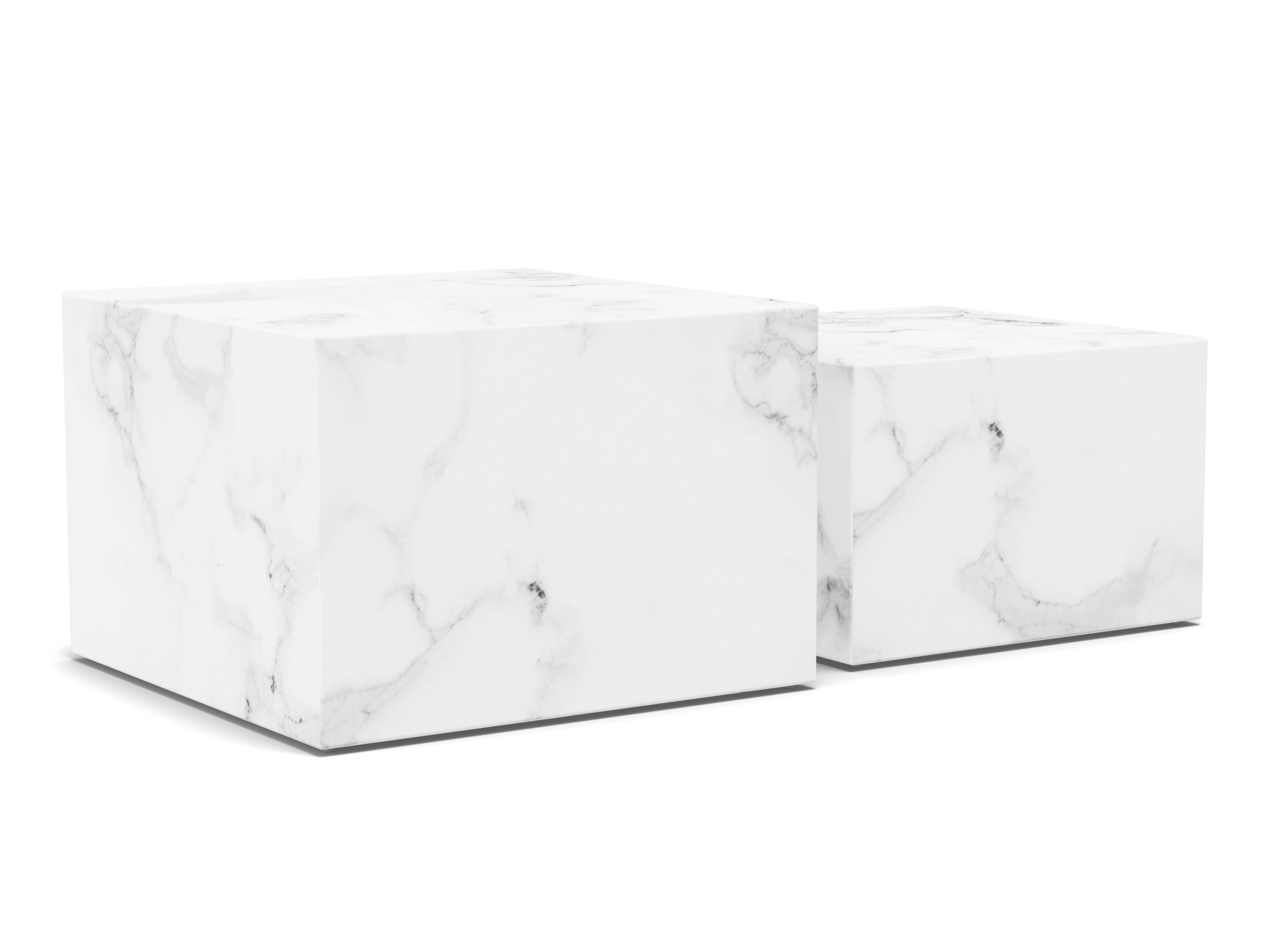 Diivanilaudade komplekt Norsica 603 (Valge marmor)