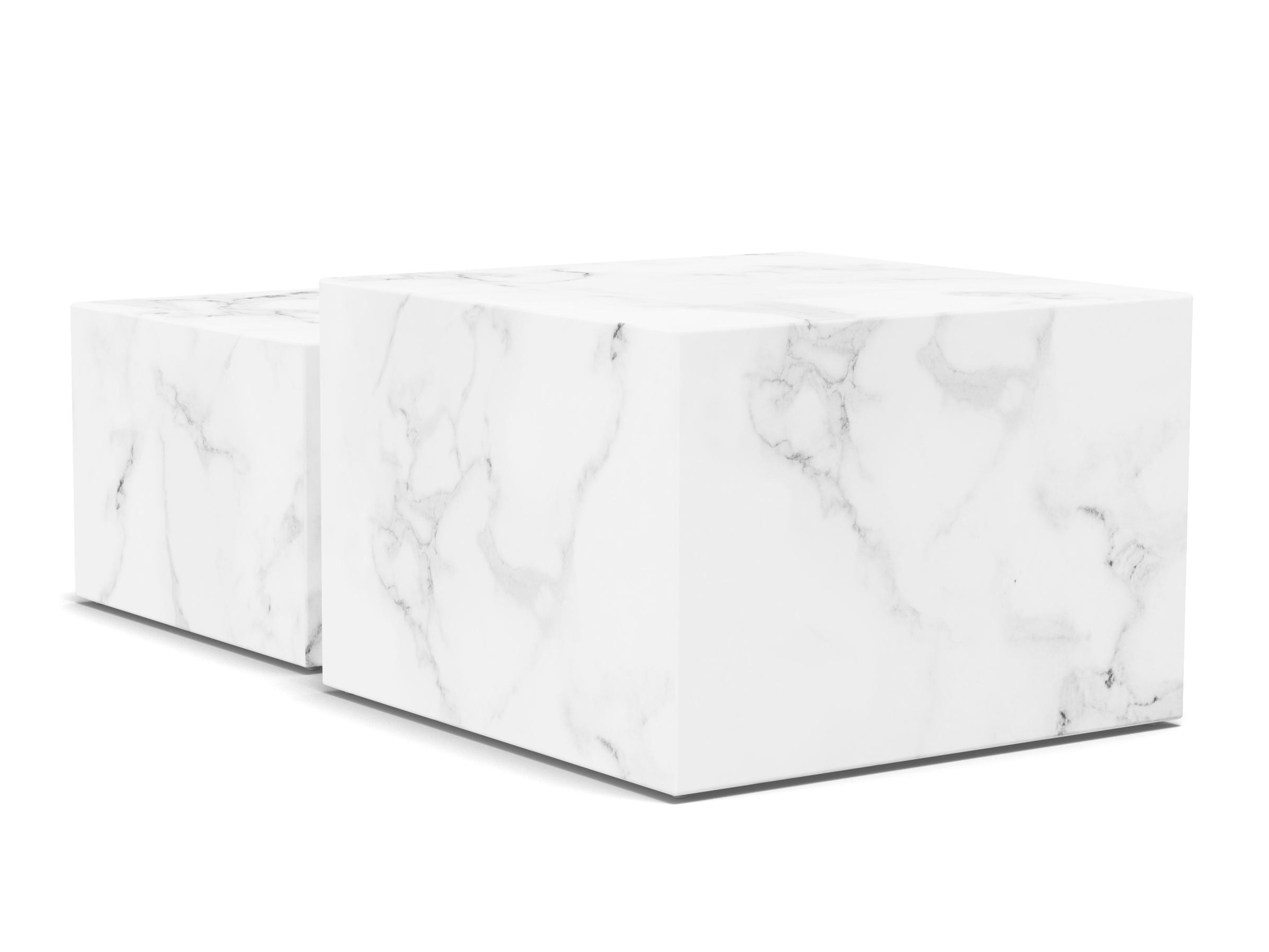 Diivanilaudade komplekt Norsica 603 (Valge marmor)