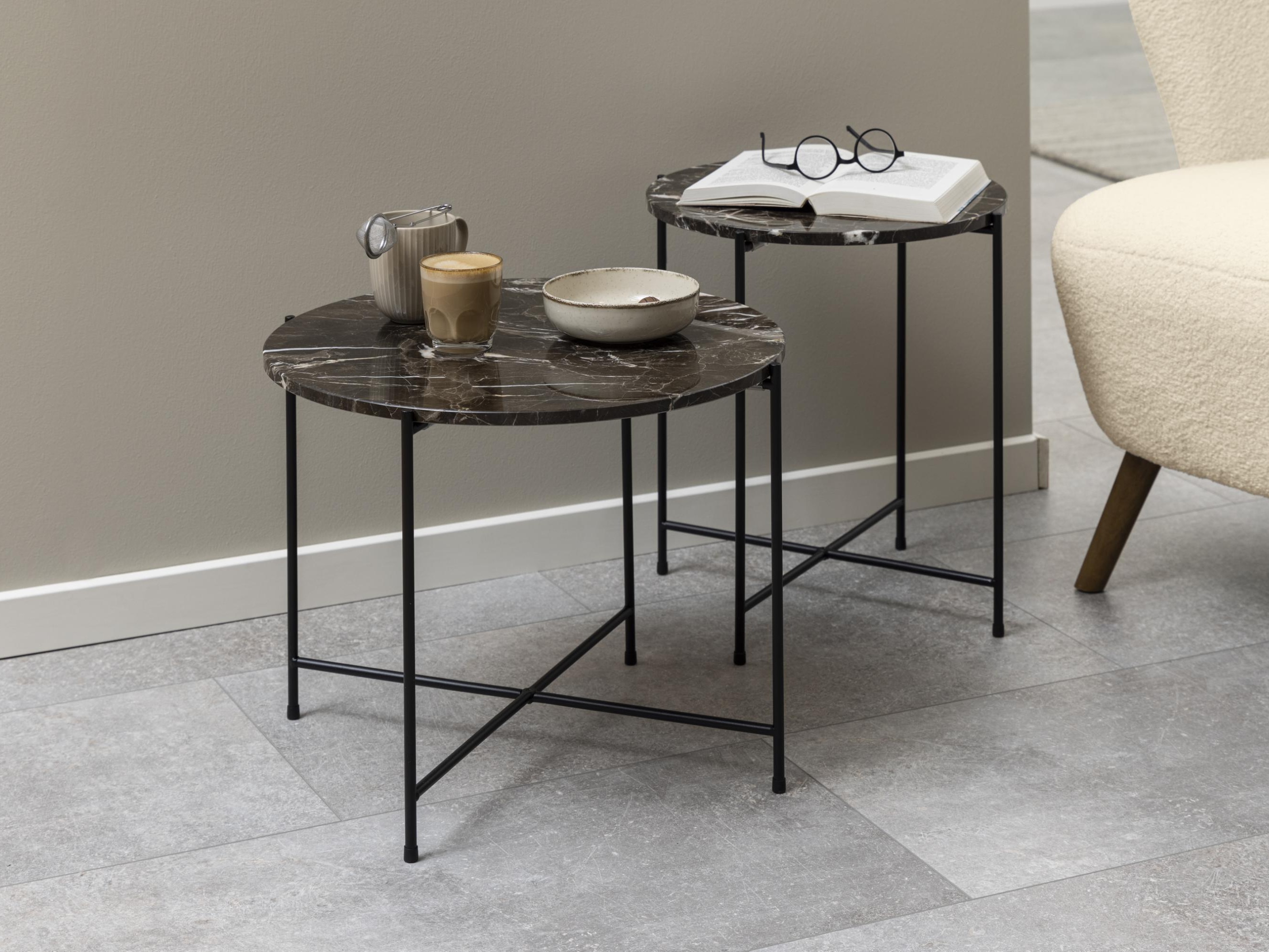 Külglaud Norsica 609 (Pruun marmor + Must)