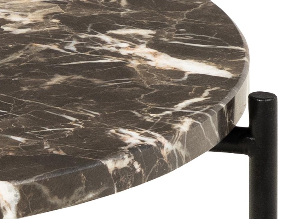 Külglaud Norsica 609 (Pruun marmor + Must)