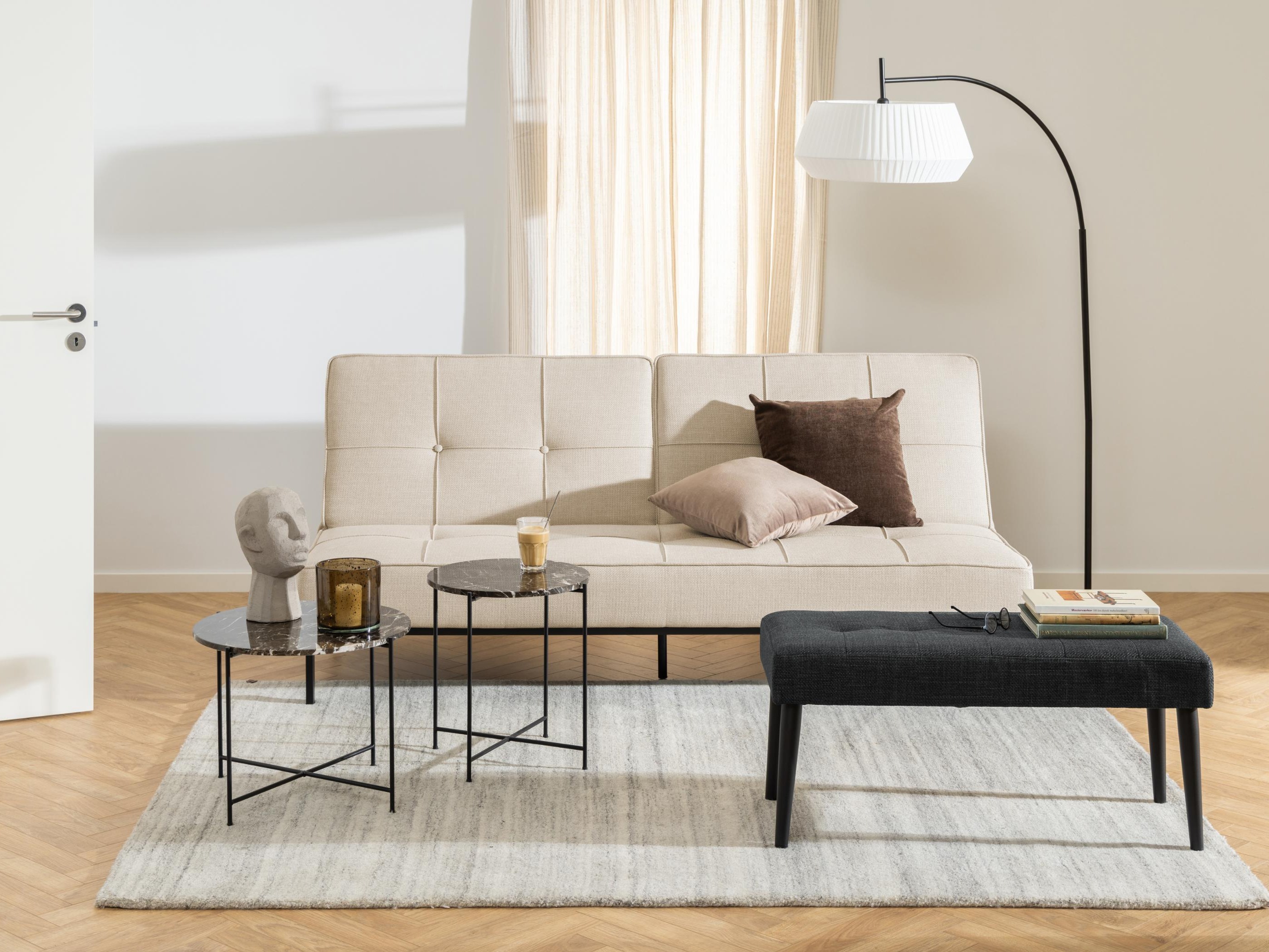 Külglaud Norsica 609 (Pruun marmor + Must)
