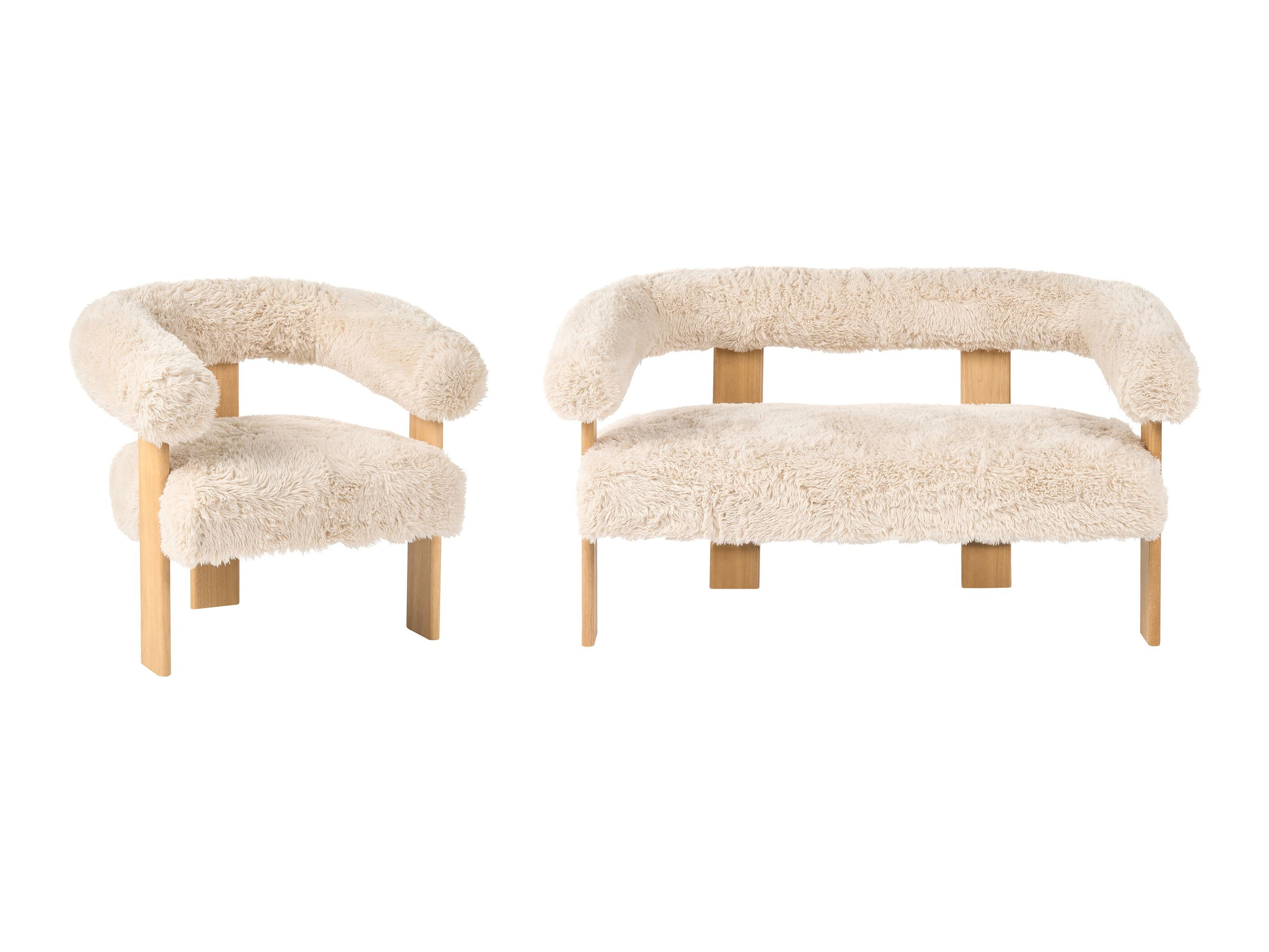 Pehme mööbli komplekt Berwyn 3269 (Valge + Helepruun)