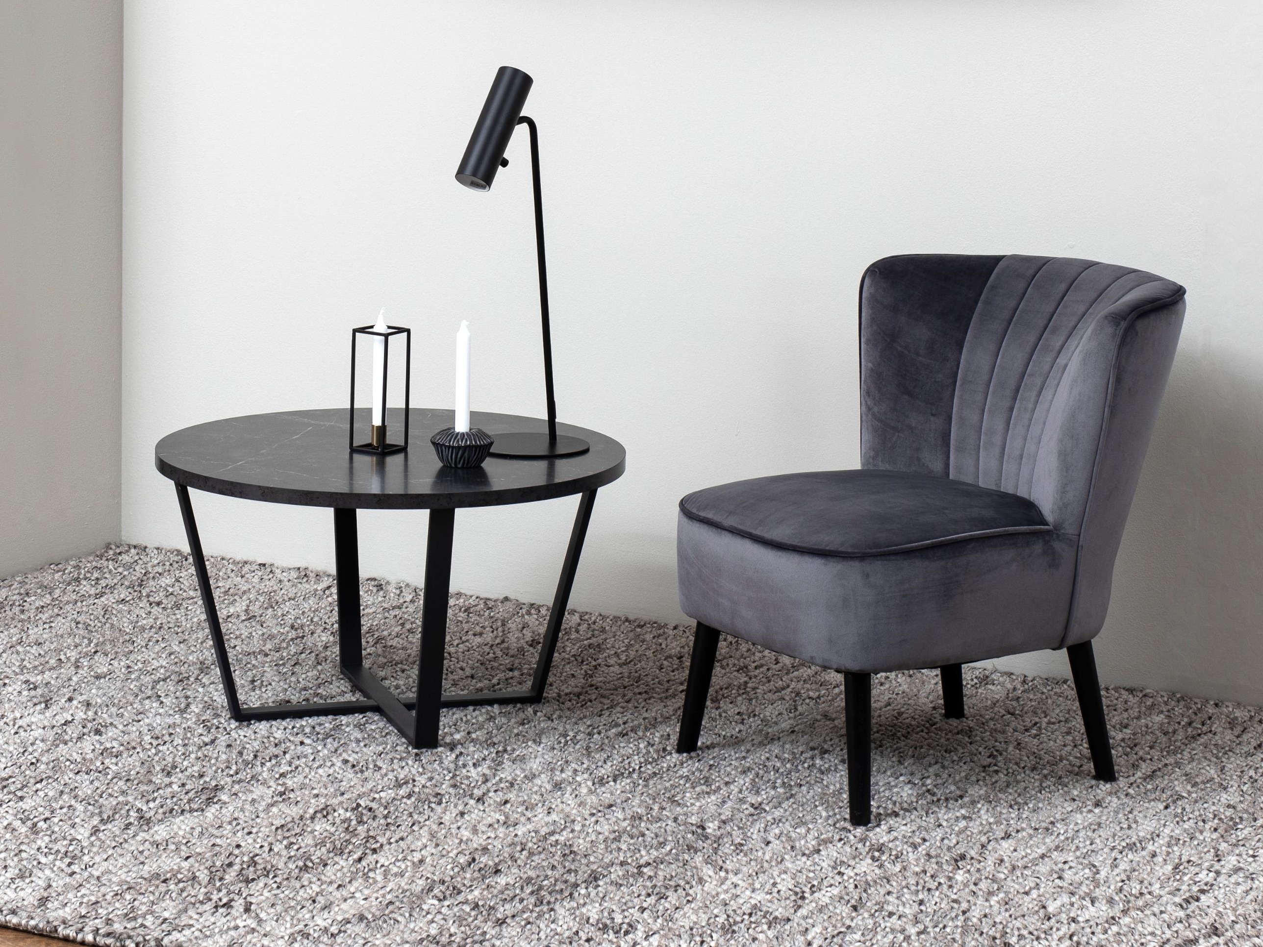 Diivanilaud Norsica 321 (Must marmor + Must)