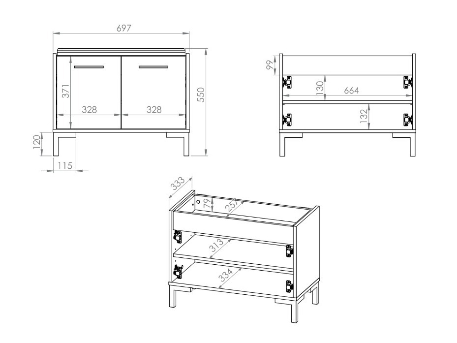 Esikukomplekt Fiolevo 105