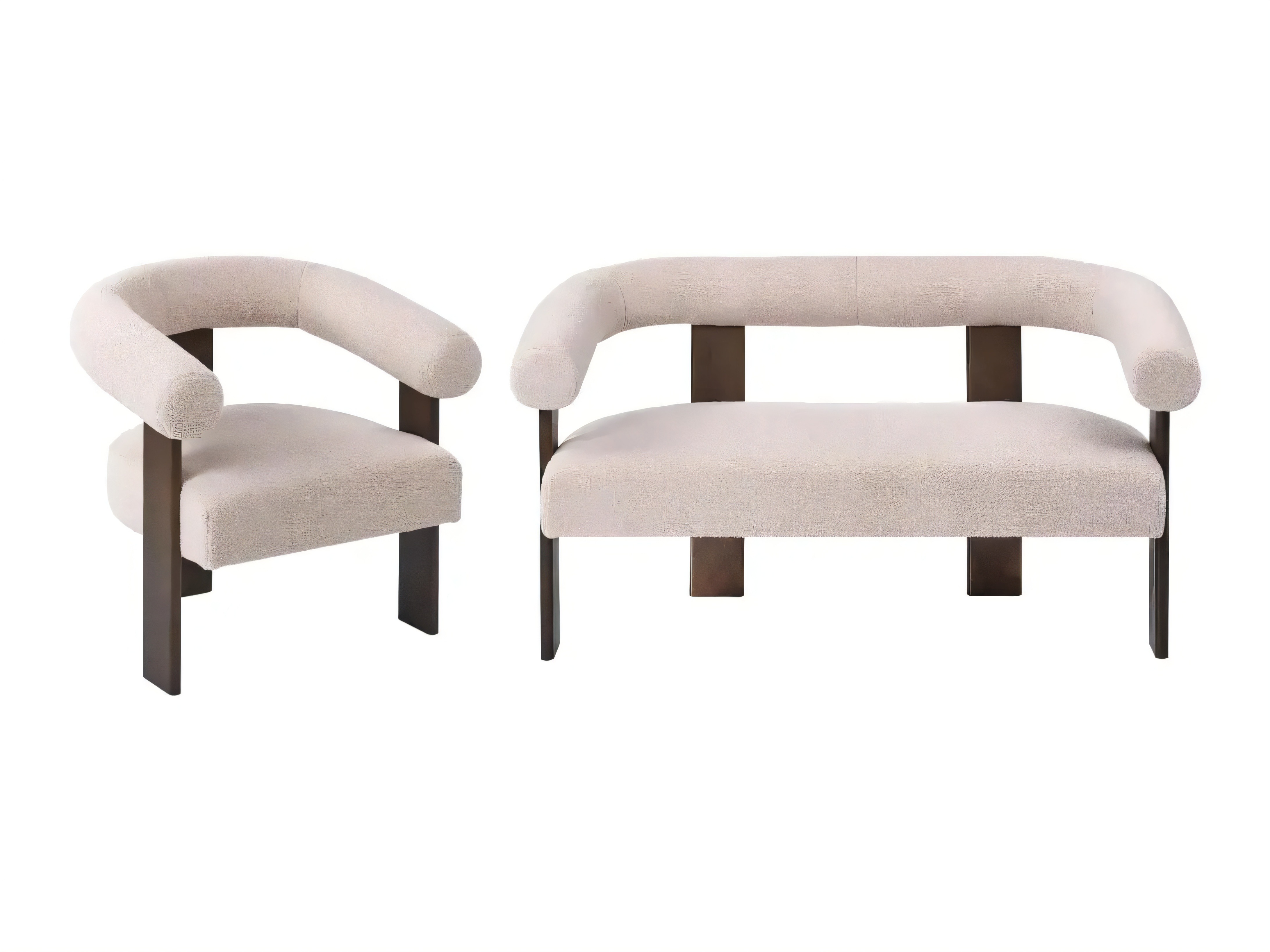 Pehme mööbli komplekt Berwyn 2710 (Beež + Tume puit)