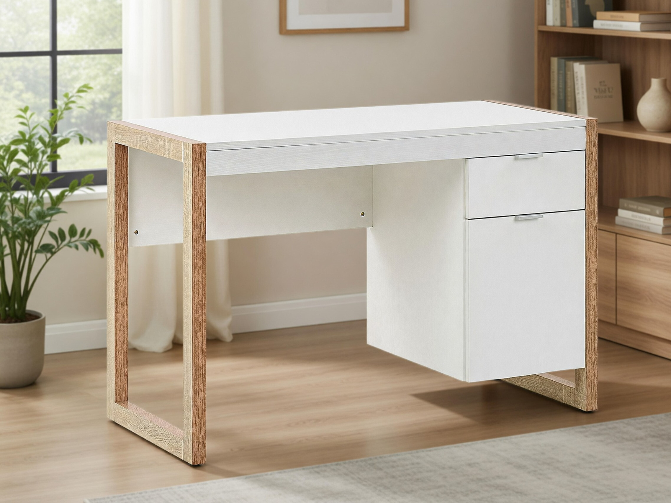 Kirjutuslaud Berwyn 3282 (Valge + Ere puit)