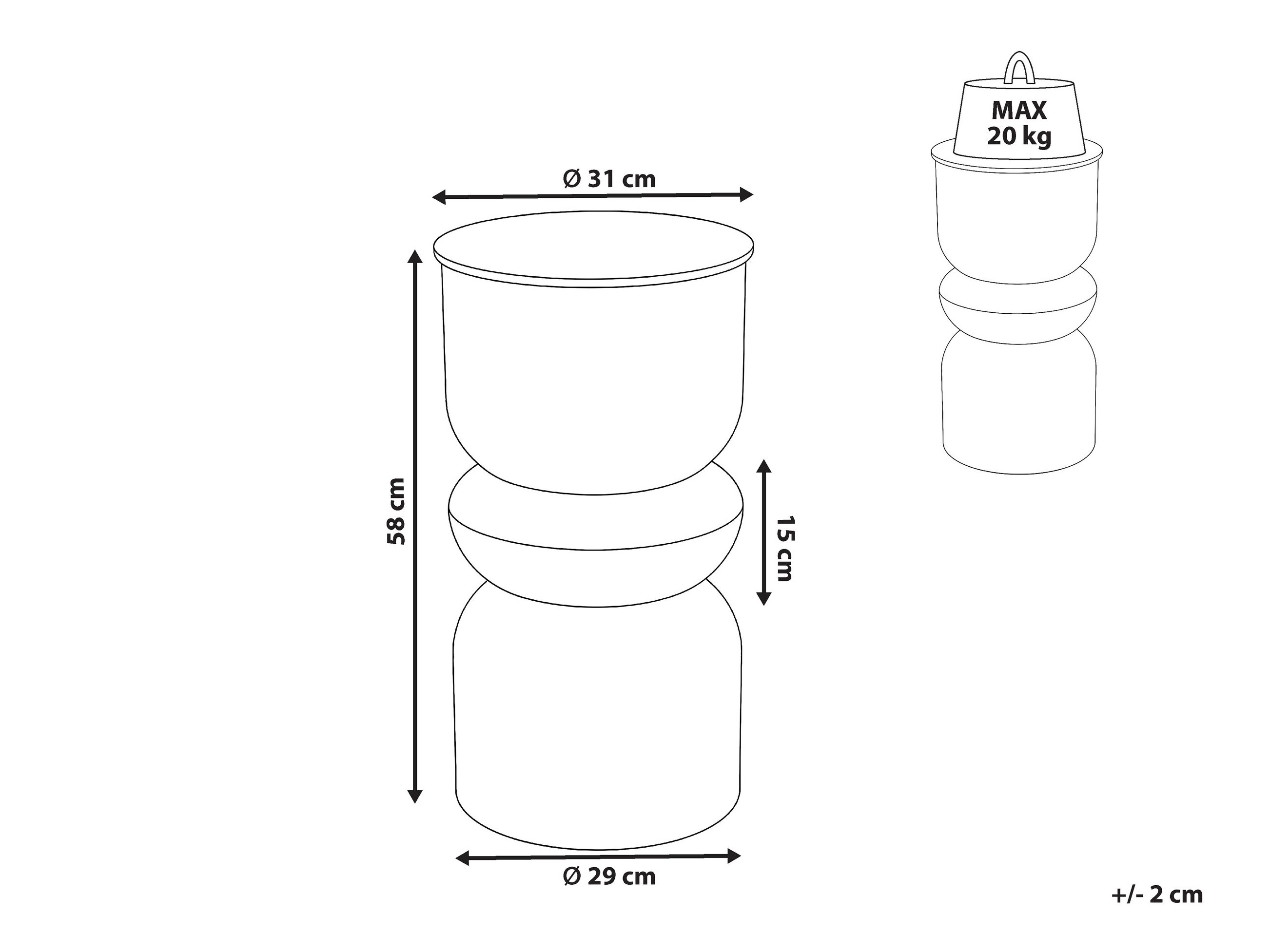 Külglaud Berwyn 3293 (Hele oliivipuu)