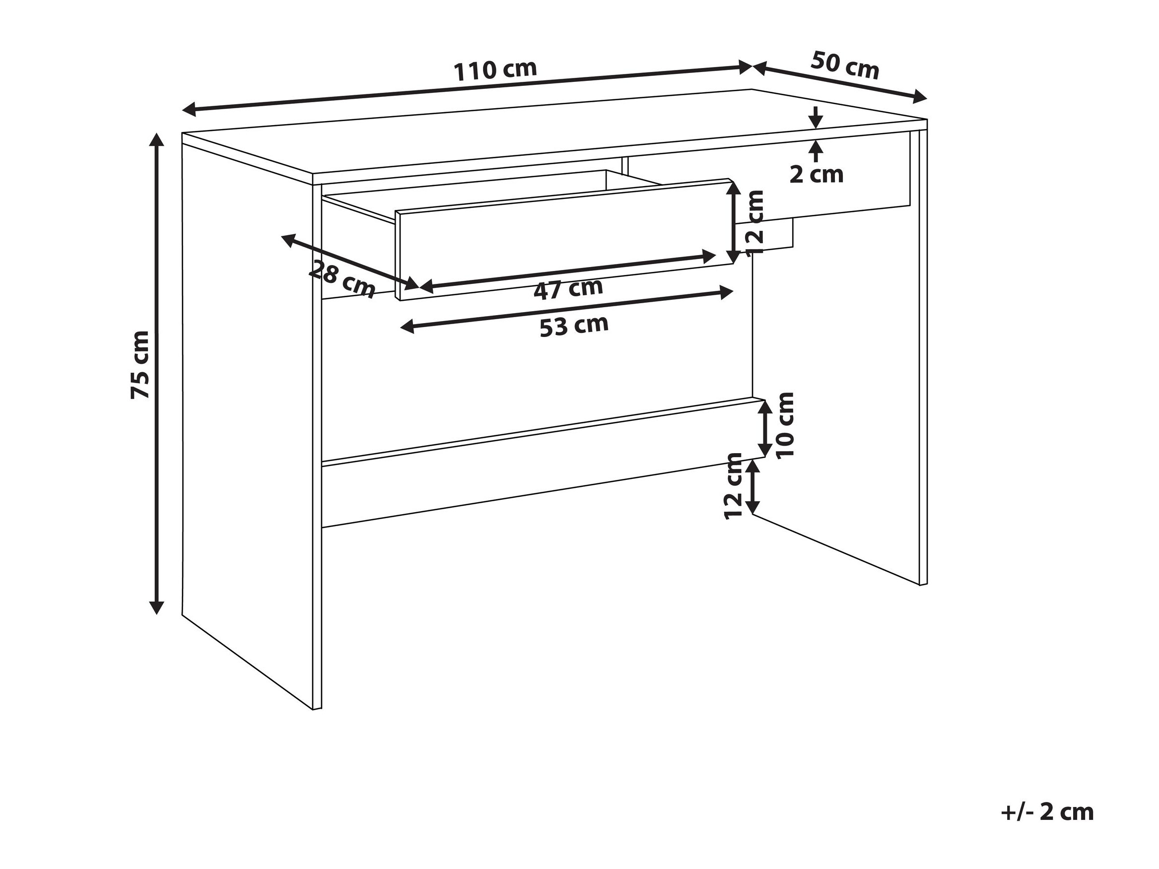 Kirjutuslaud Berwyn 3297 (Valge)
