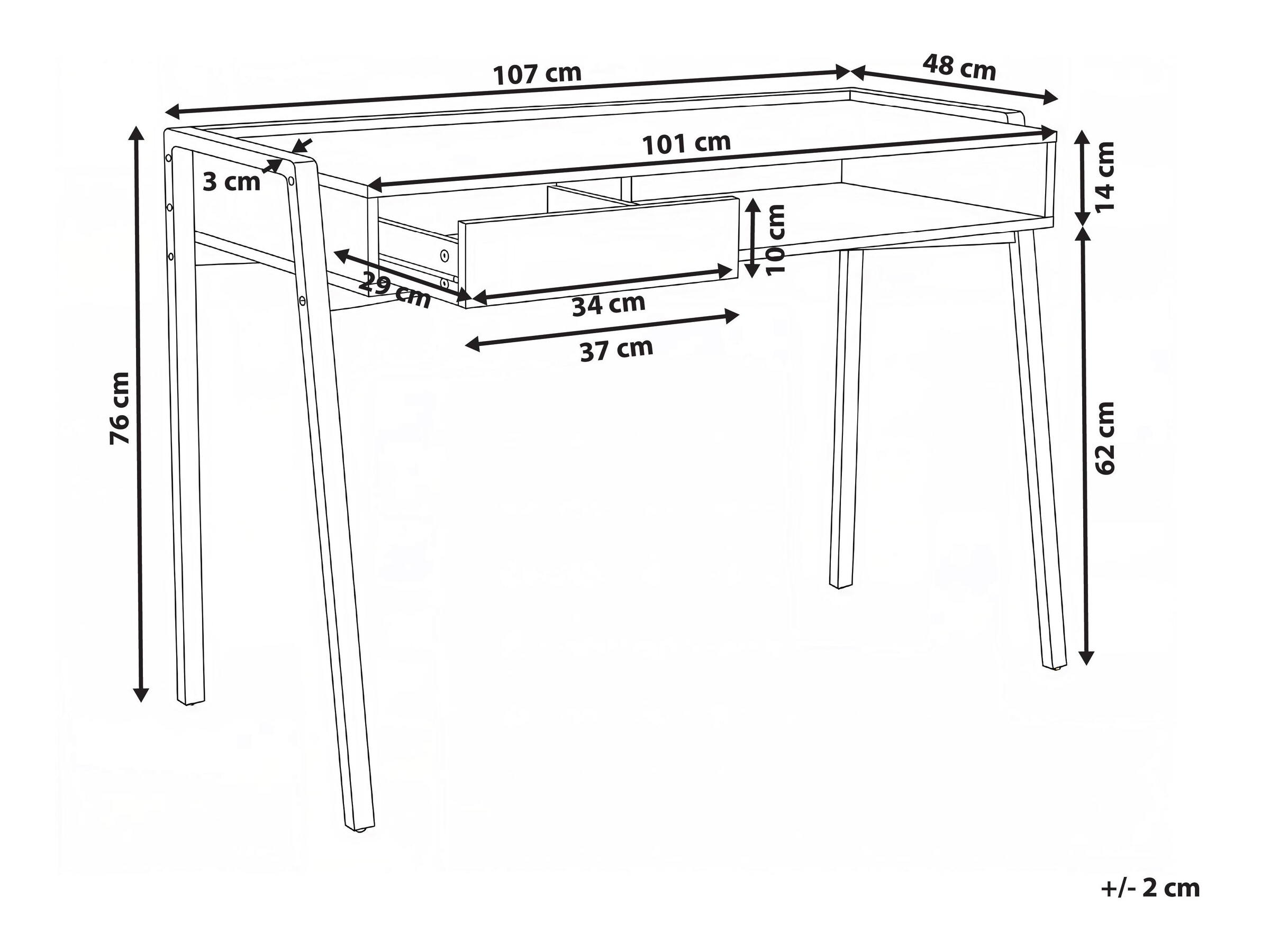 Kirjutuslaud Berwyn 3299 (Valge)