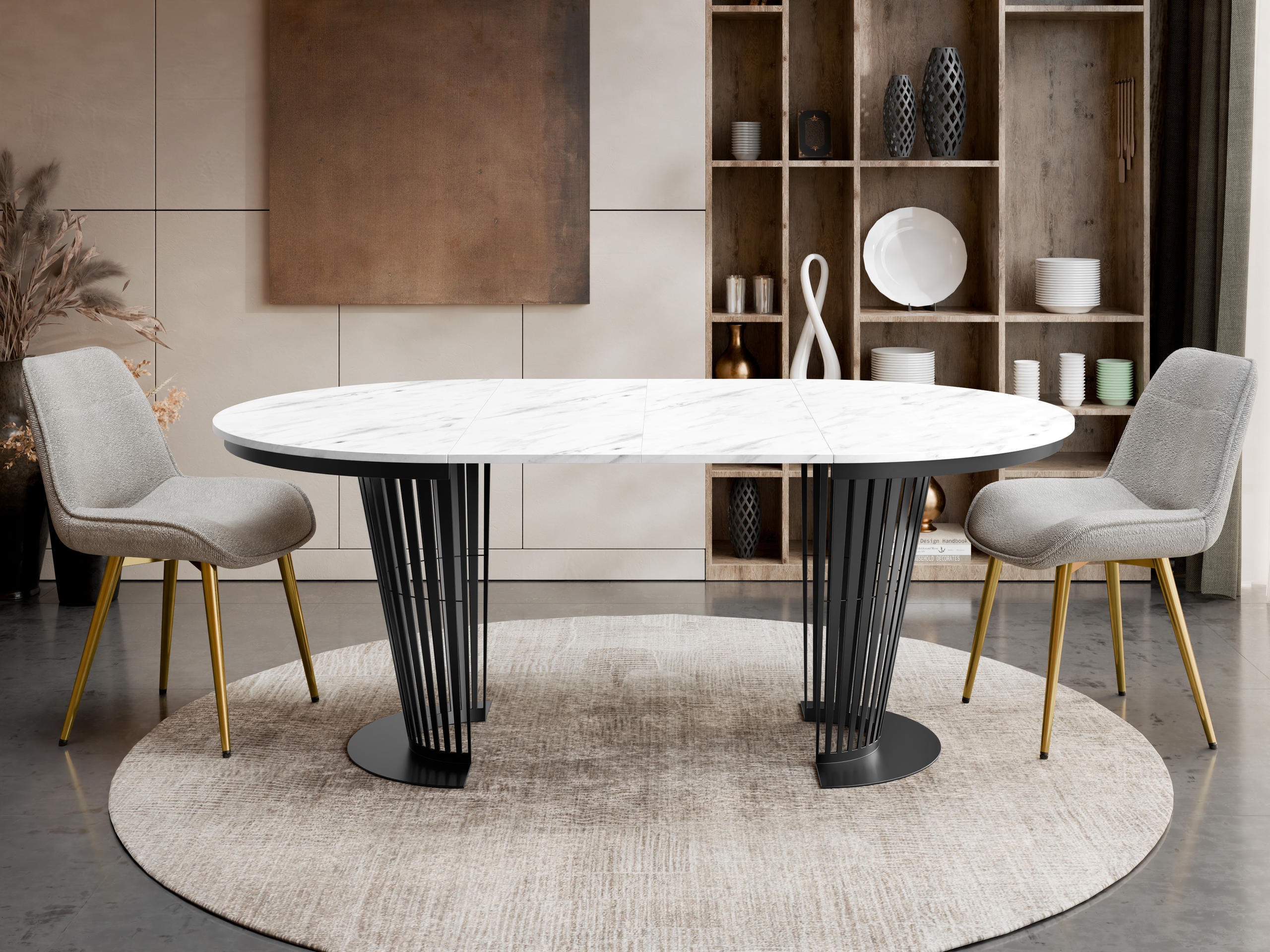 Laud Oswego 179 (Must + Valge marmor)