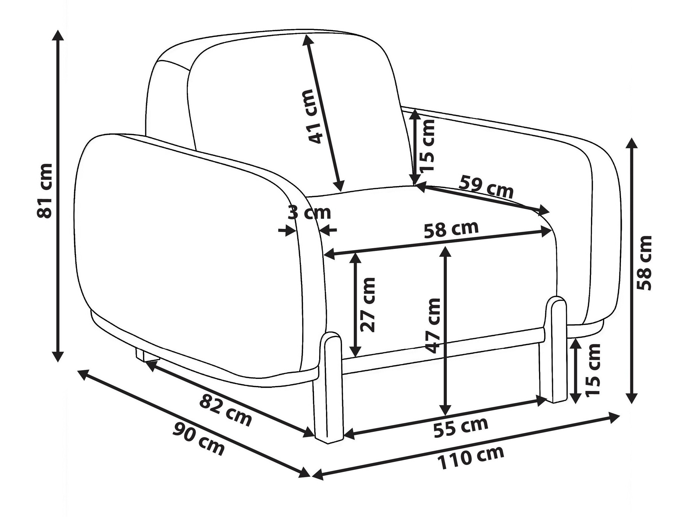 Tugitool Berwyn 3305 (Valge)