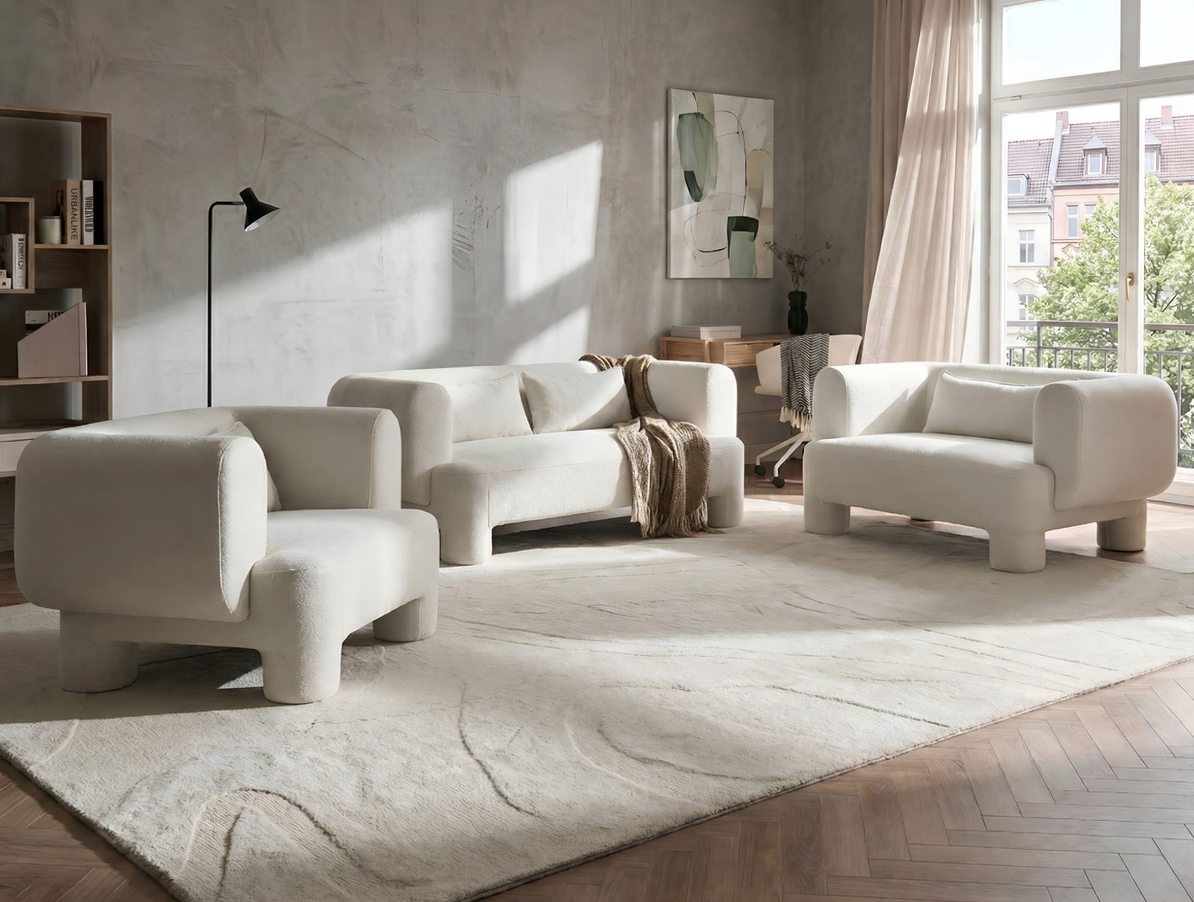 Pehme mööbli komplekt Cavsali 104 (Valge)