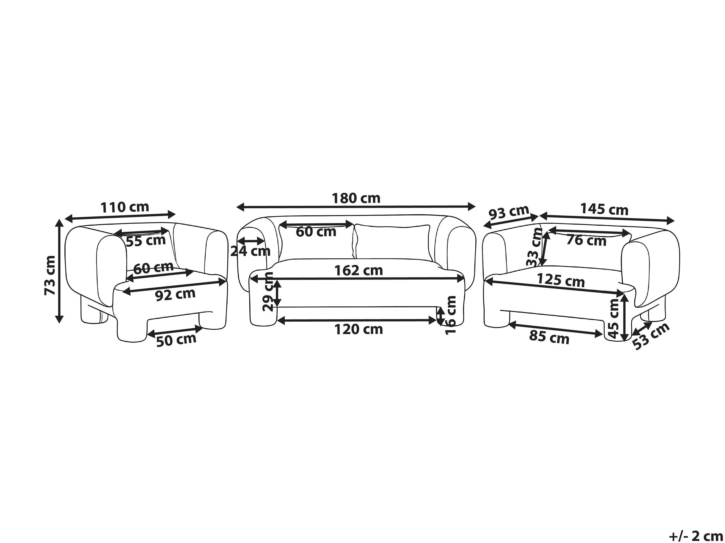 Pehme mööbli komplekt Cavsali 104 (Valge)