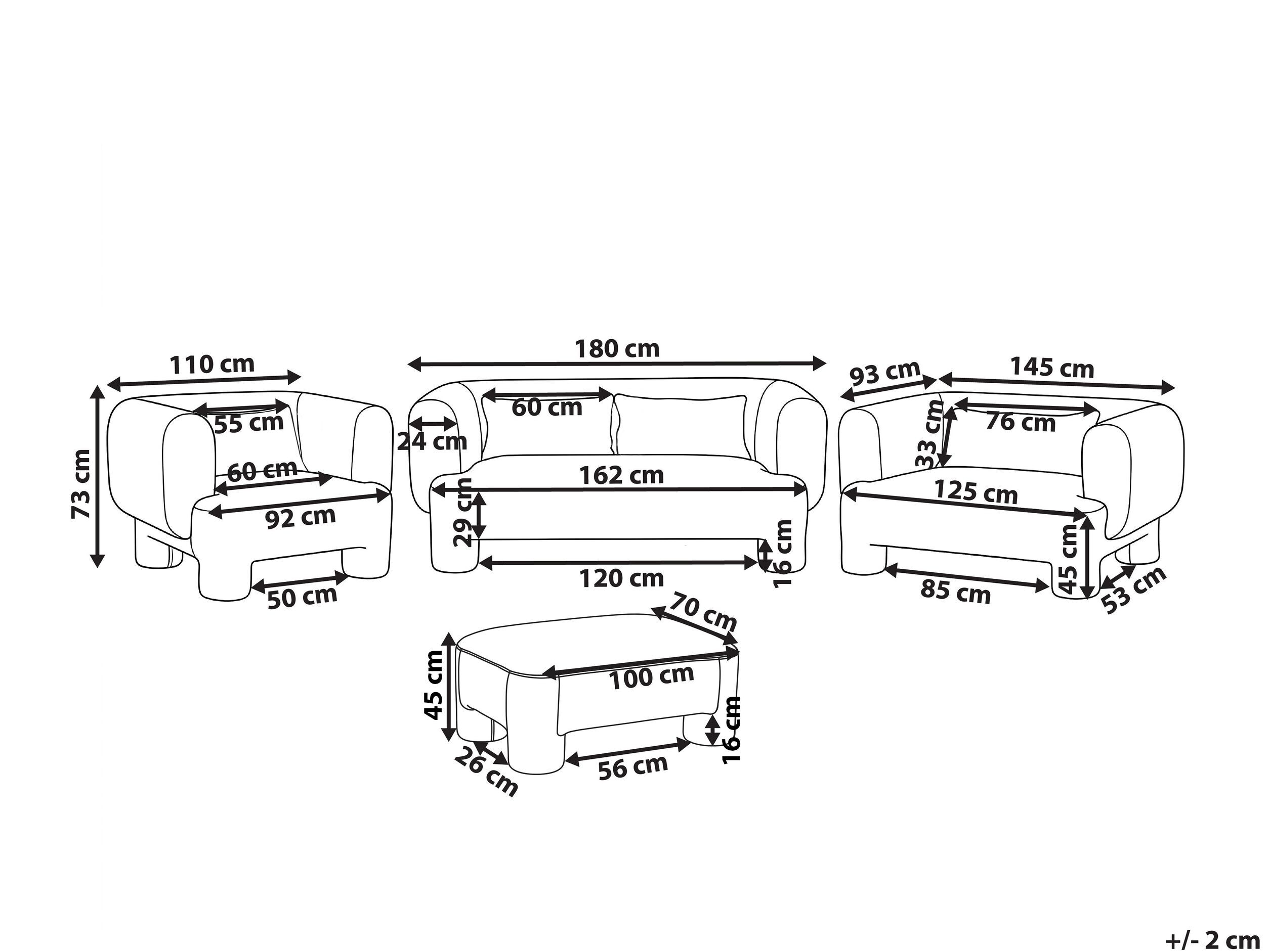 Pehme mööbli komplekt Cavsali 105 (Valge)