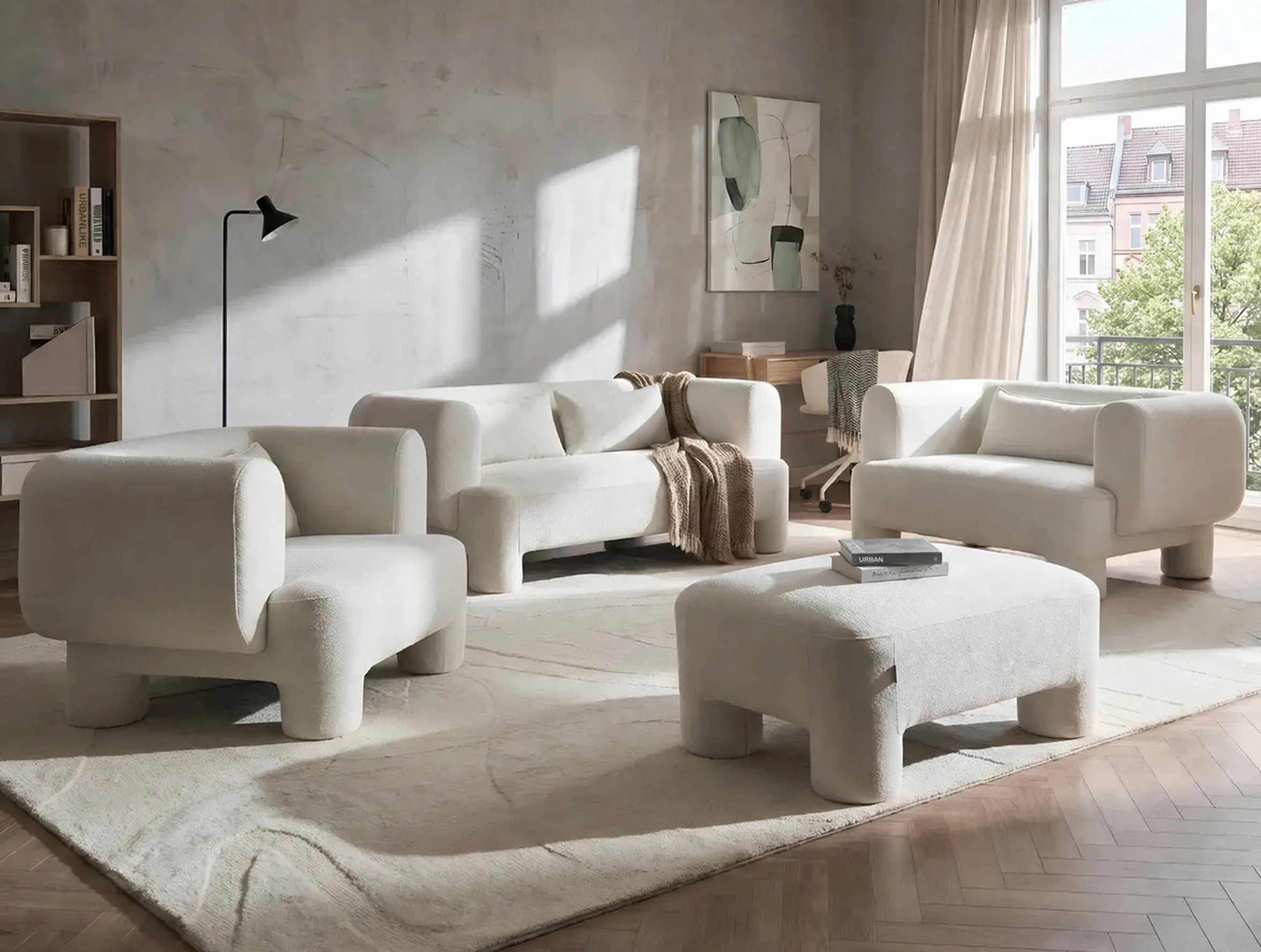 Pehme mööbli komplekt Cavsali 105 (Valge)