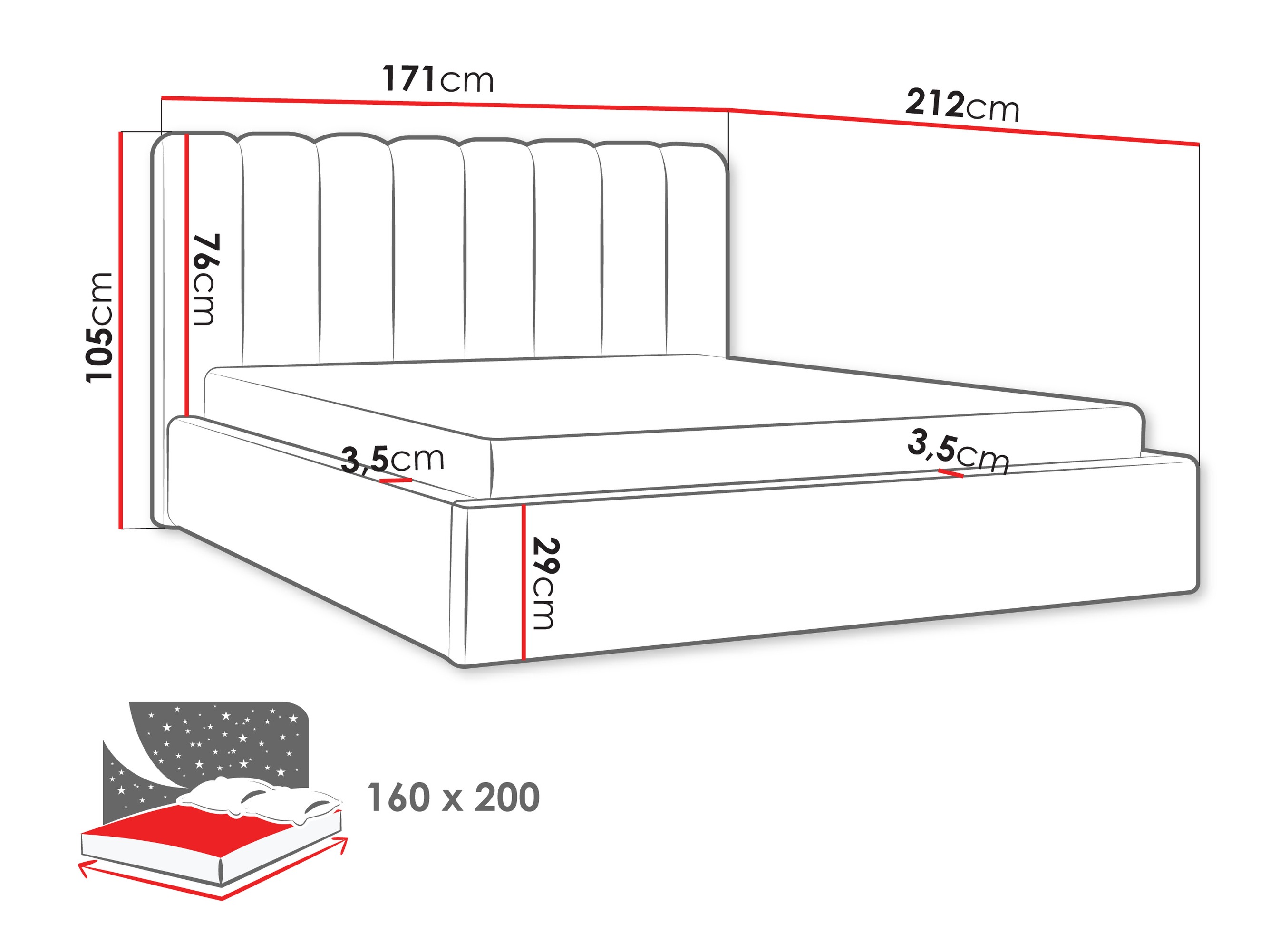 Voodi ComfiDream Stylos (Margo 227.04)