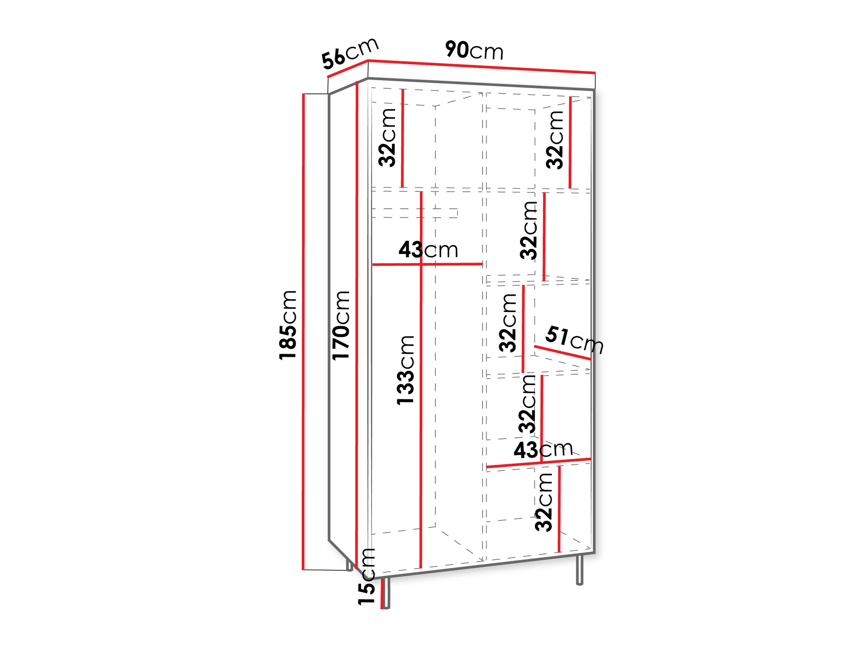 Riidekapp Comfivo Belviro
