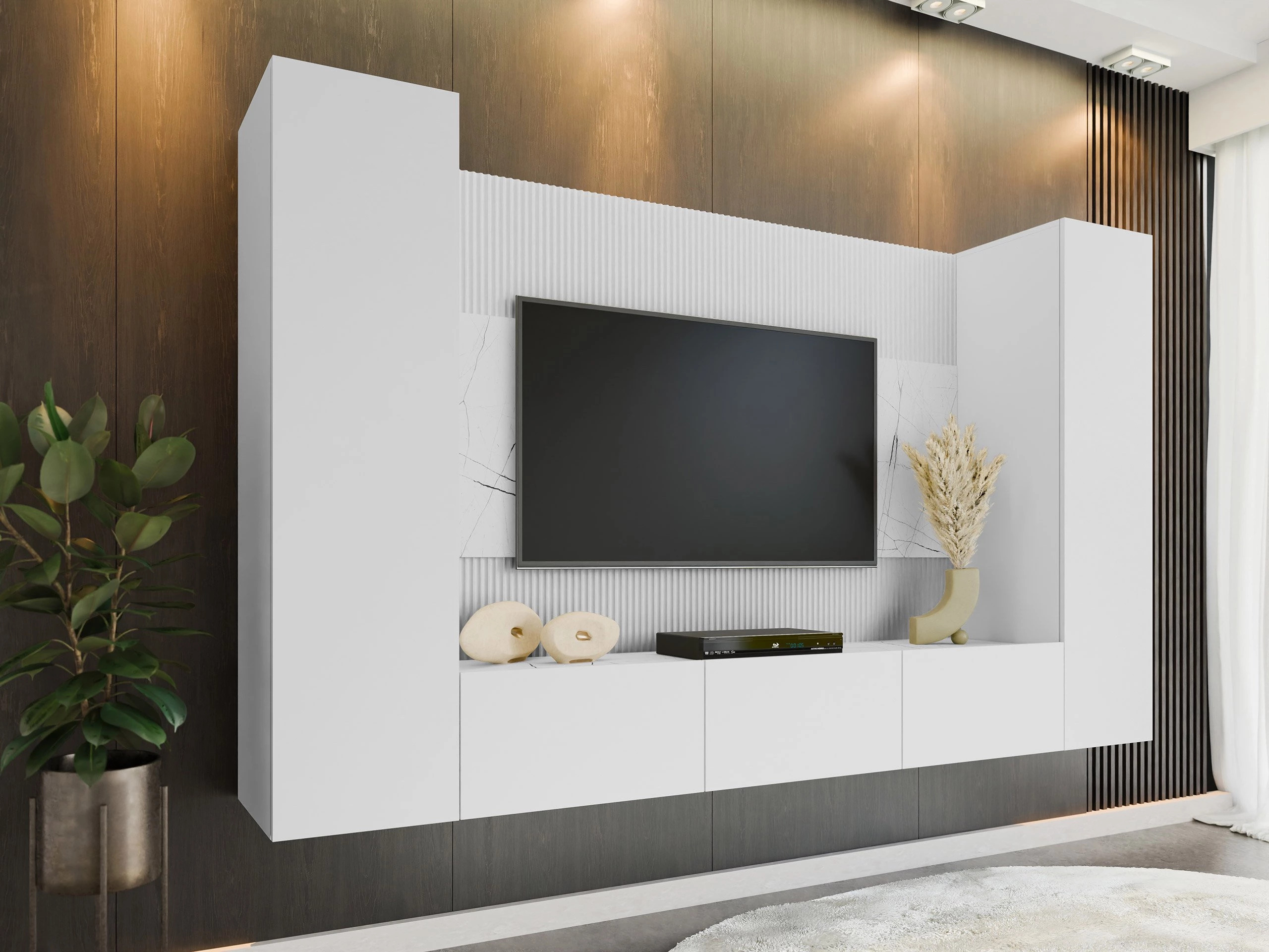 Elutoa komplekt Comfivo Salix V (Valge + Valge marmor)