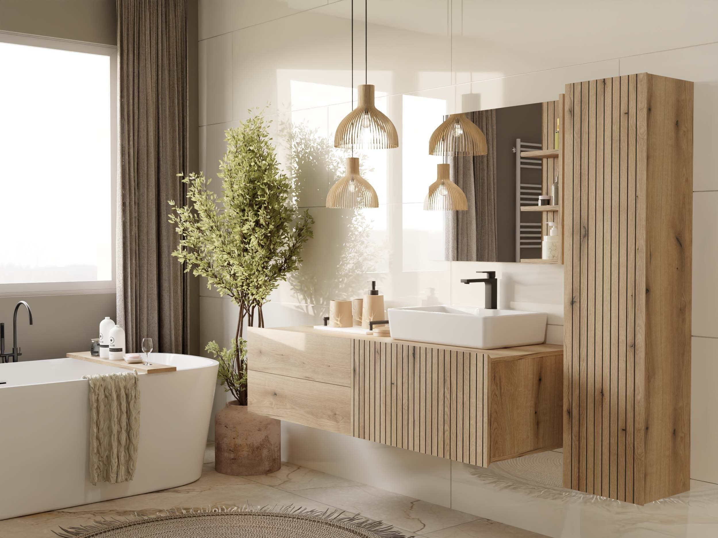 Vannitoa põrandakapp kraanikausile Mandeville 363 (Tamm)