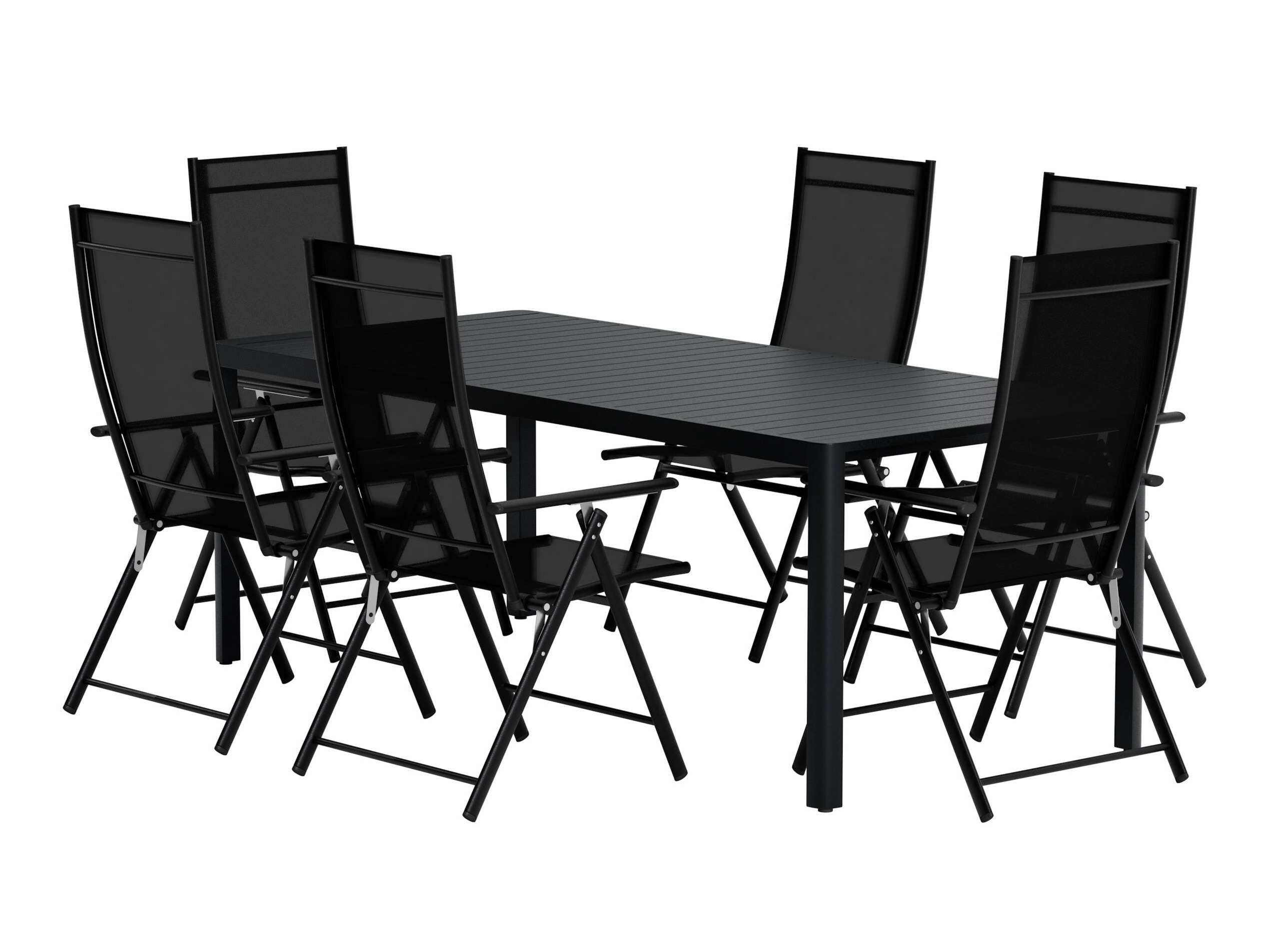 Laua ja toolide komplekt Dallas 5256 (Must)