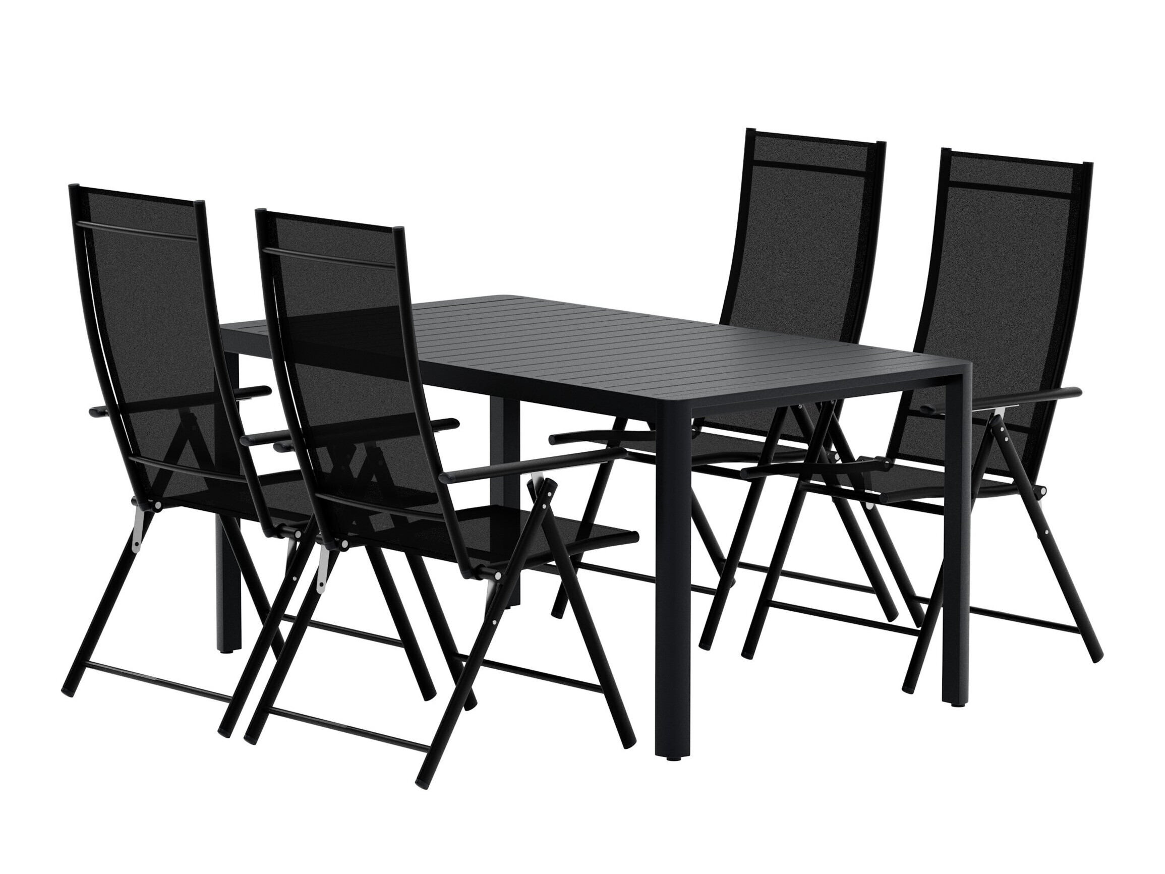 Laua ja toolide komplekt Dallas 5255 (Must)