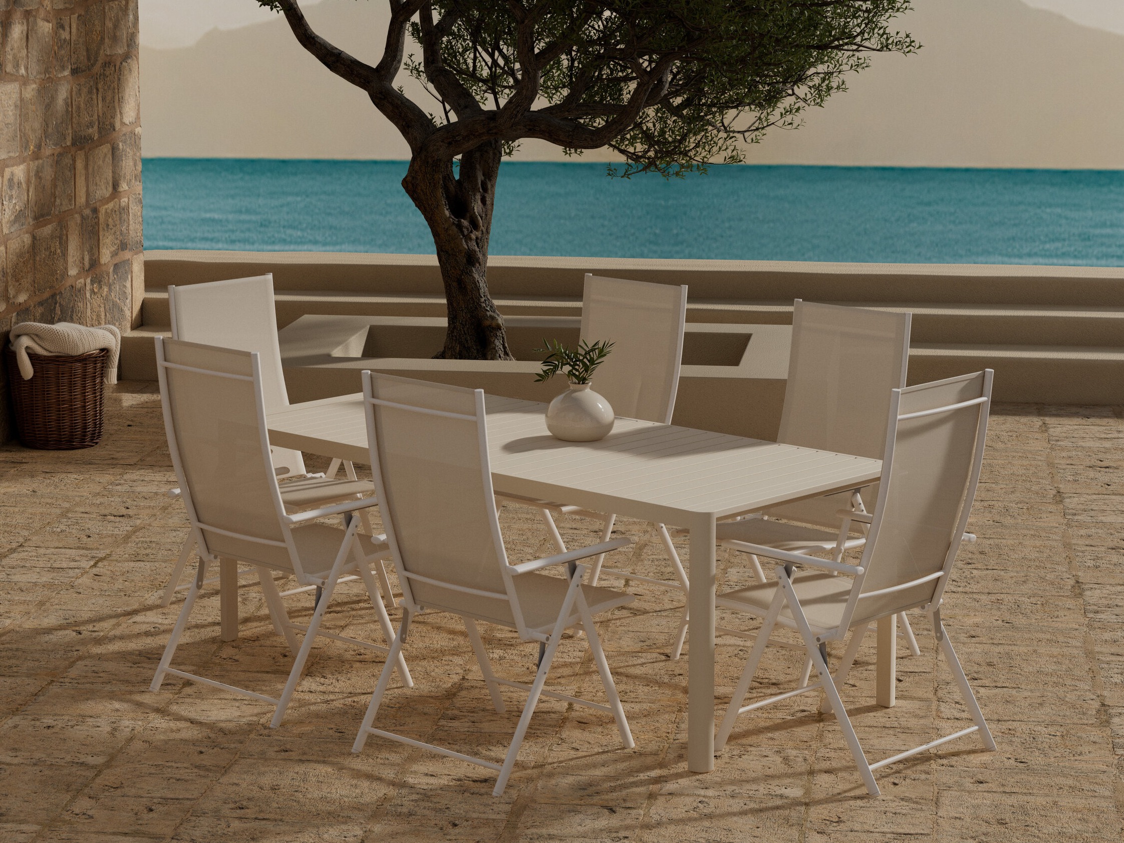 Laua ja toolide komplekt Dallas 5256 (Beež)