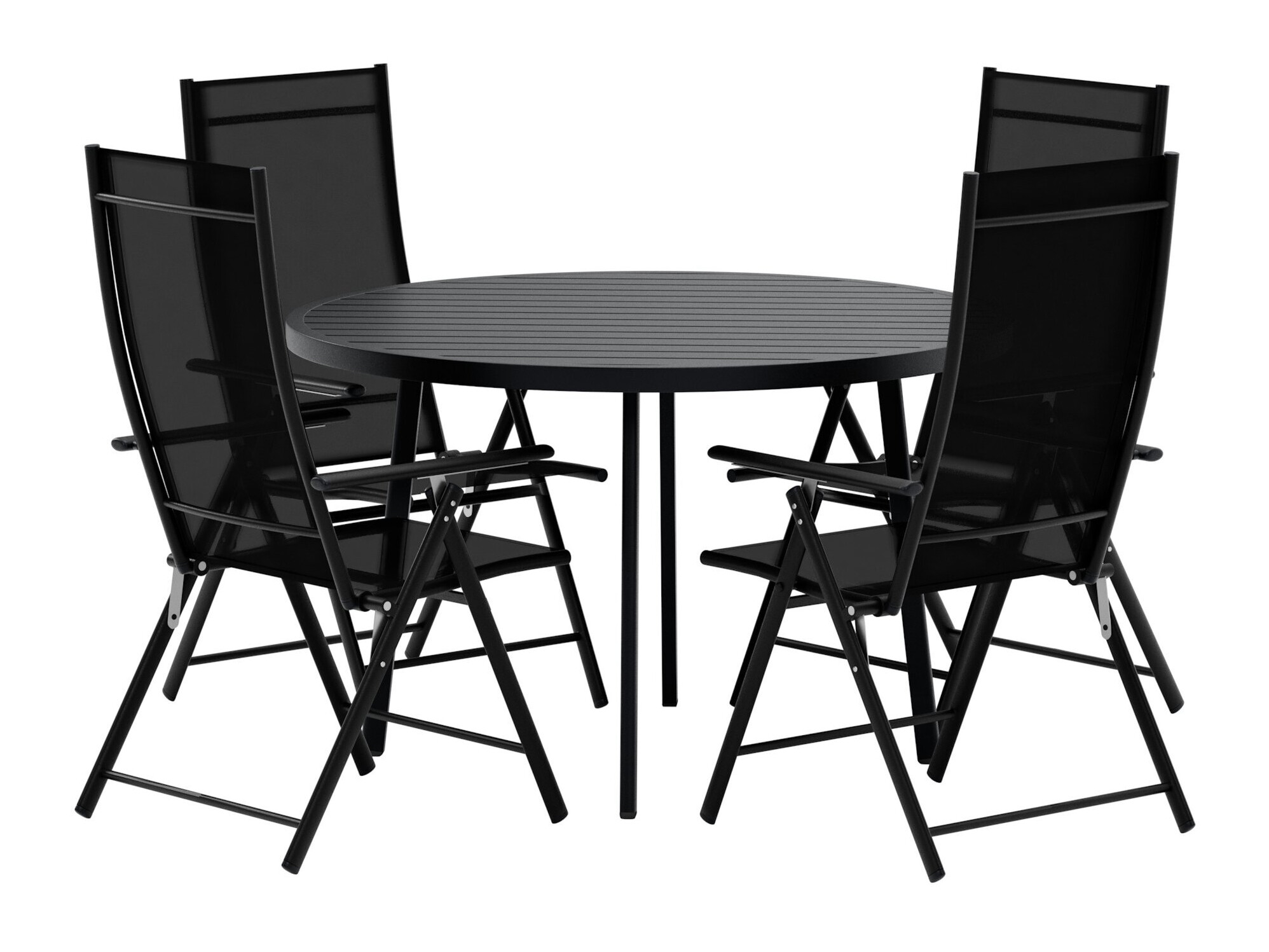 Laua ja toolide komplekt Dallas 5257 (Must)