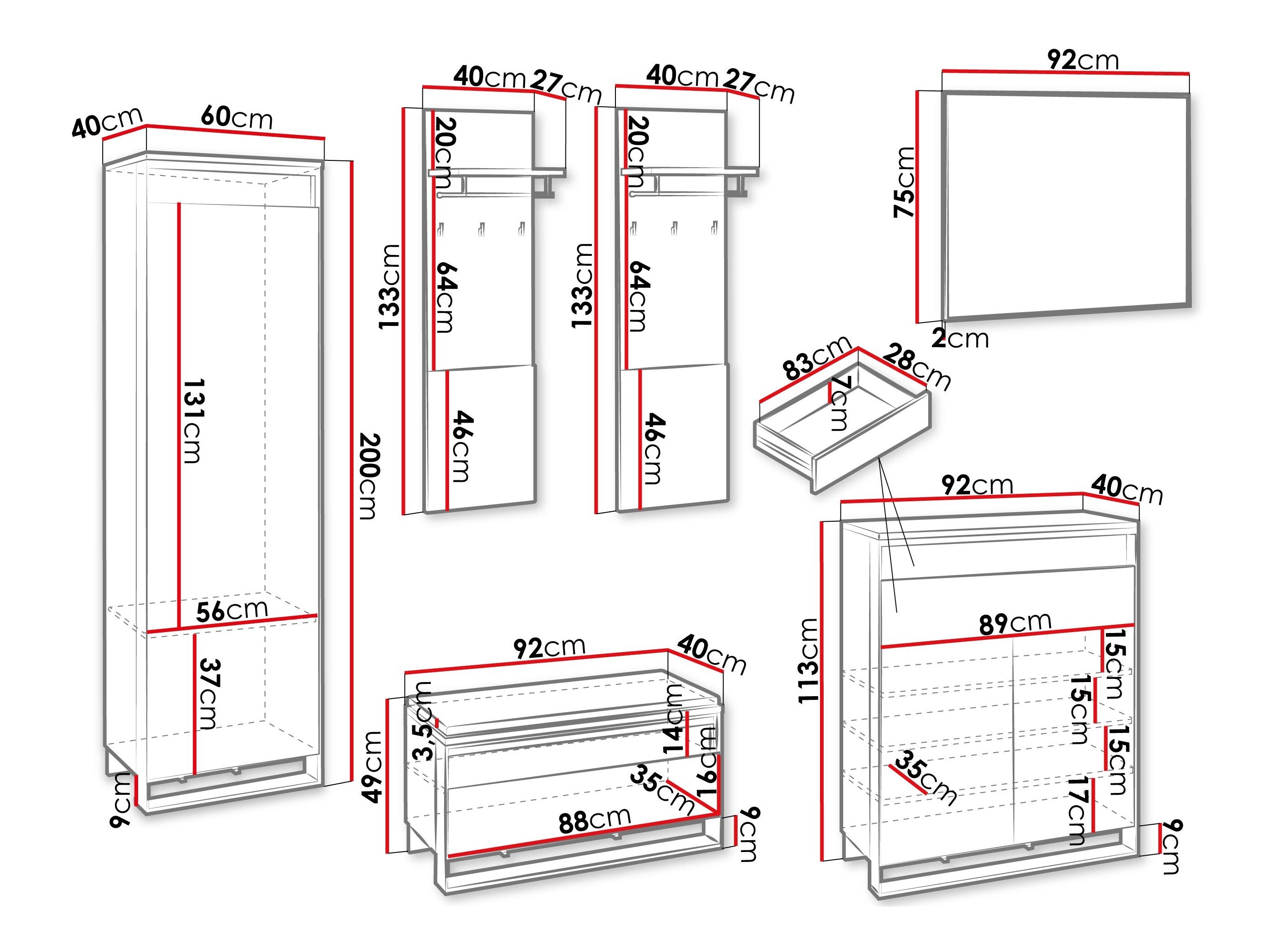 Esikukomplekt Luliru 153