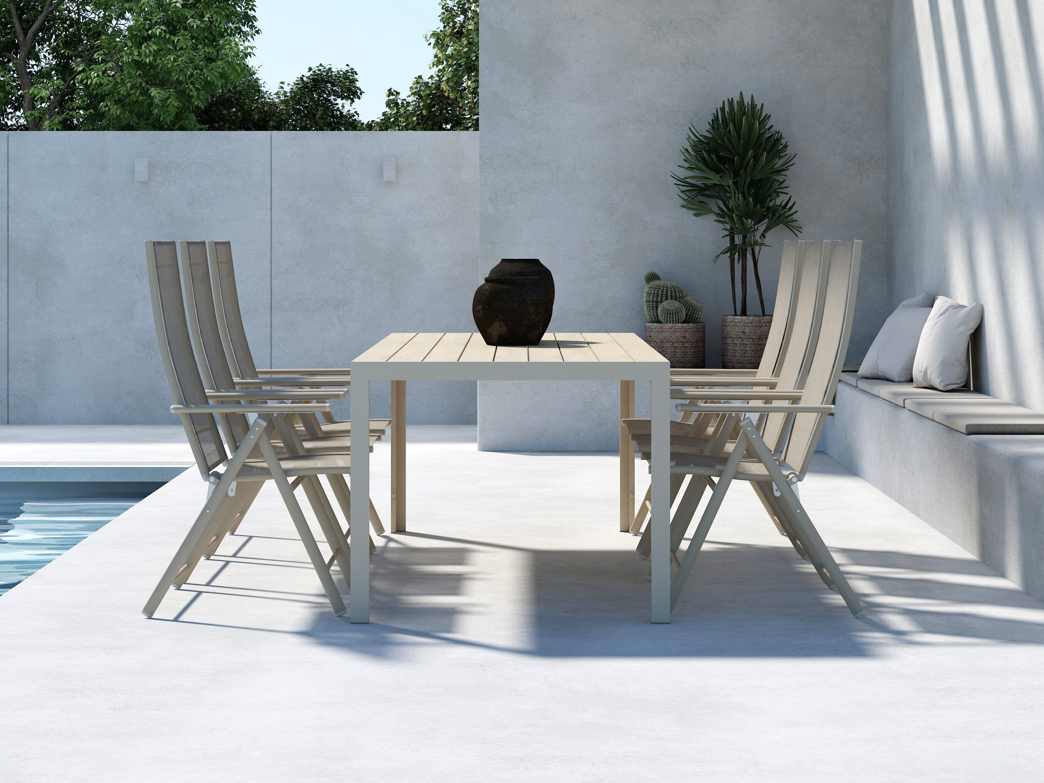 Laua ja toolide komplekt Dallas 5263 (Beež)