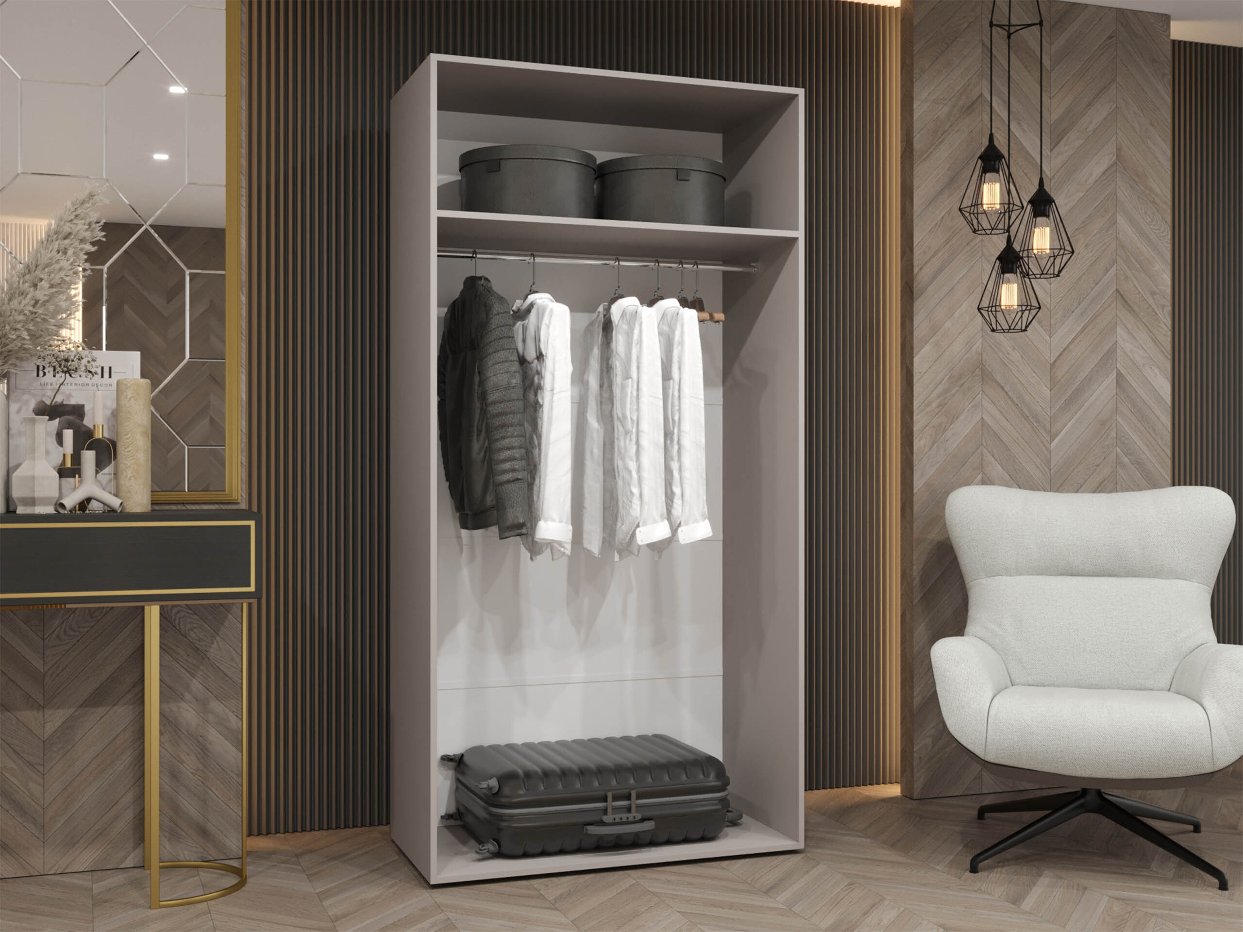 Riidekapp Hartford 597 (Must)