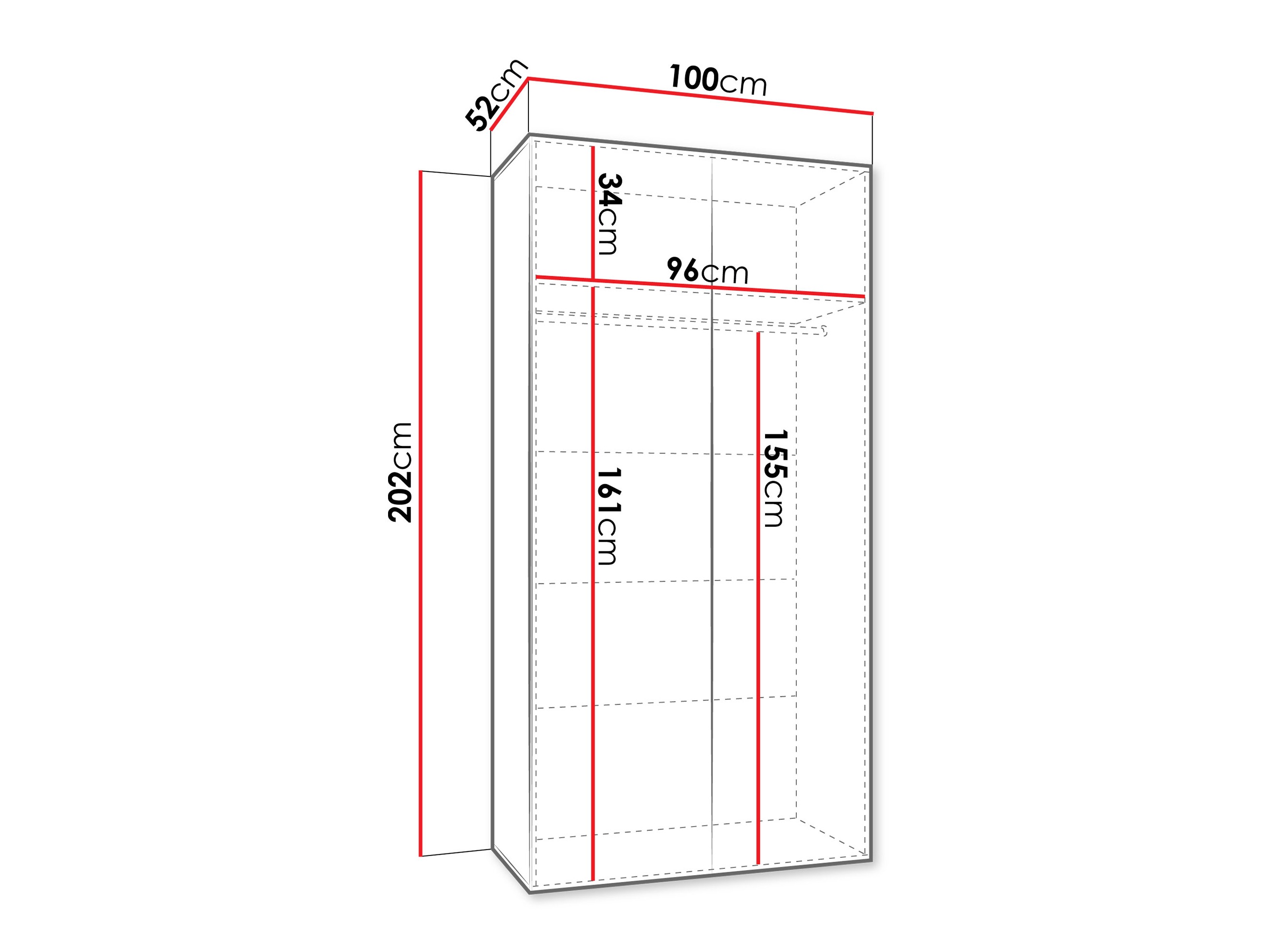 Riidekapp Hartford 597 (Must)